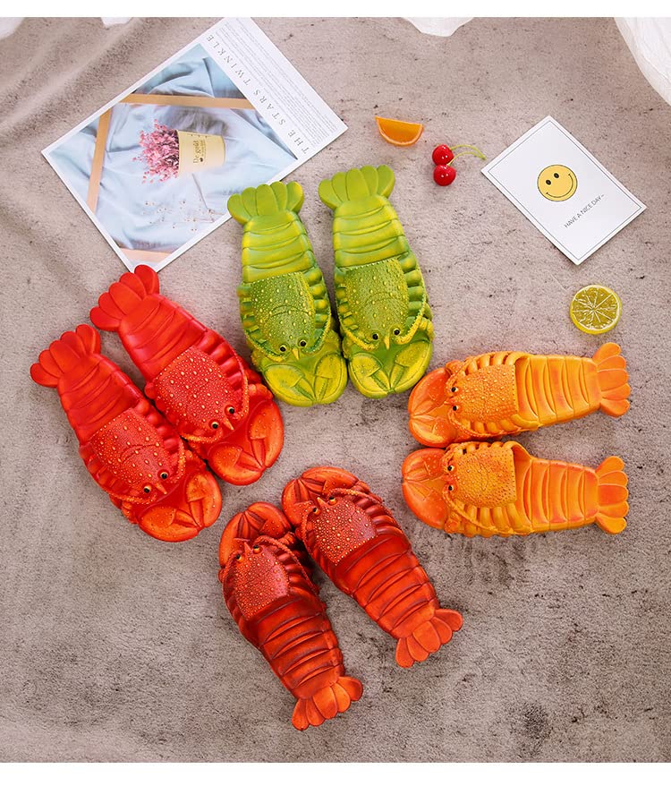 Lobster Slippers for Women & Men - Comfortable Fish Shoe Sandals with Non-Slip Sole | Fun Animal-Themed House Slippers for Beach, Pool, and Home Relaxation