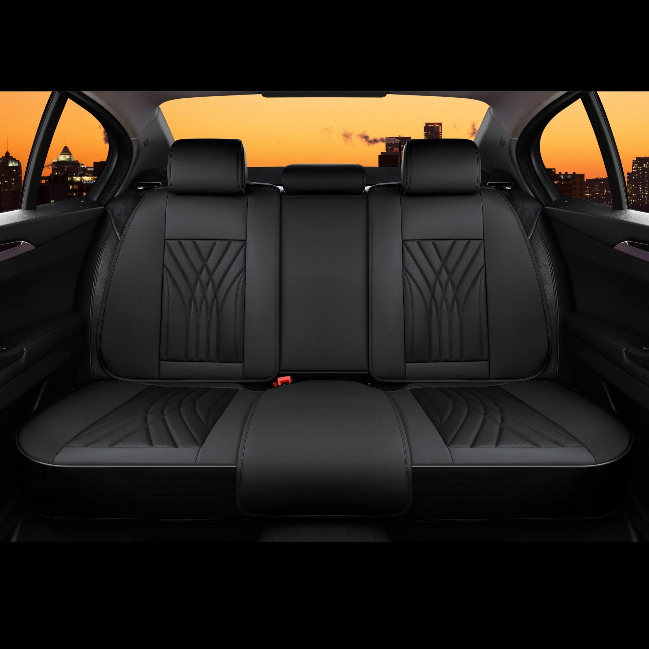Premium FLORICH Universal Leather Car Seat Covers Full Set - 5 Seat Protectors for Sedan, SUV & Pickup Trucks | Waterproof & Comfortable Auto Accessories for Driving, Commuting & Road Trips