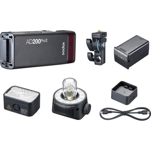 Godox AD200Pro II TTL Pocket Flash - Powerful Portable Strobe Light for Photography, Studio & Outdoor Shooting - Perfect for Portraits, Events & On-Location Photography