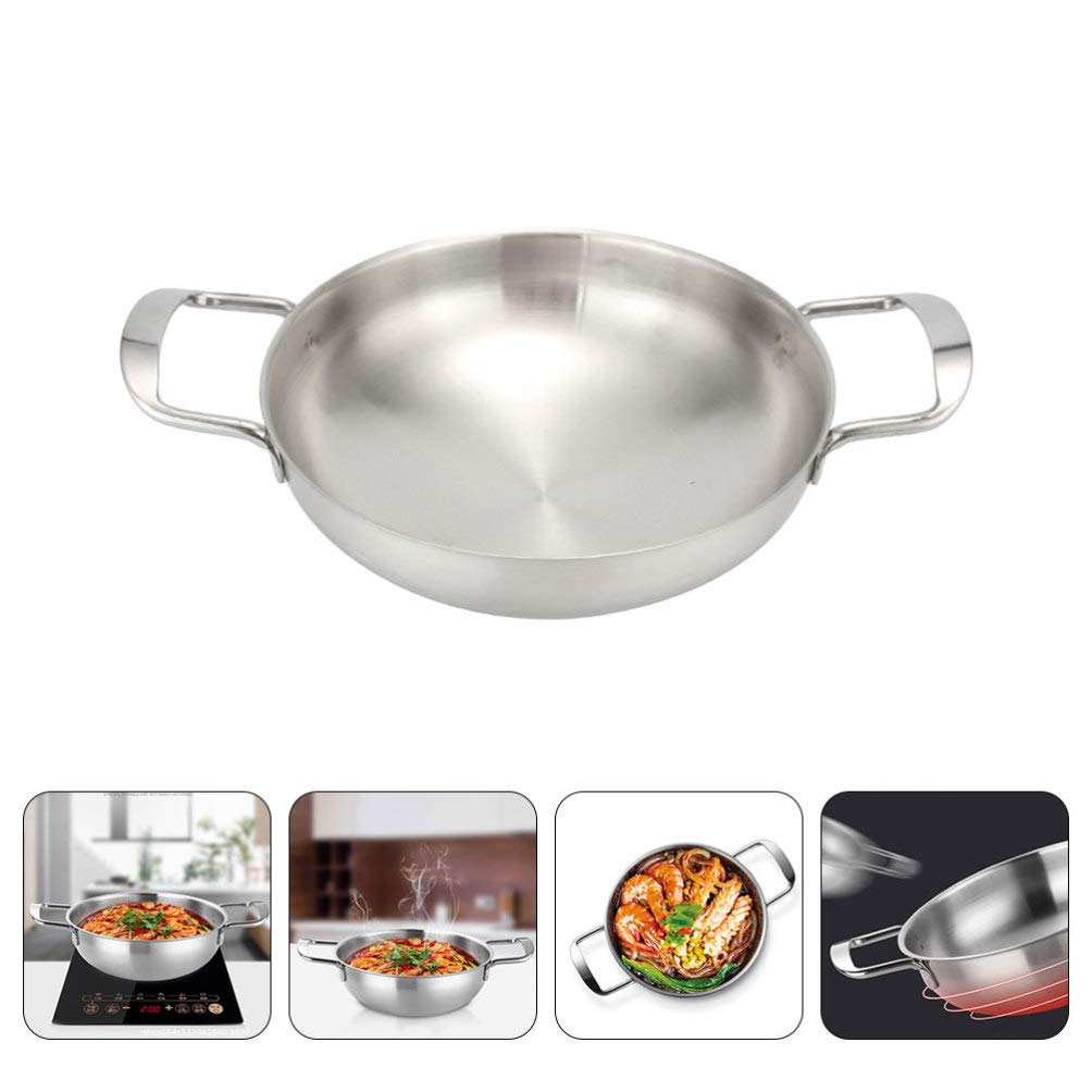 Nonstick Japanese Pasta Pot with Lid - Flat Bottom Ramen & Seafood Cooking Pan for Home Use | Perfect for Pancakes, Sauces & Stock Making