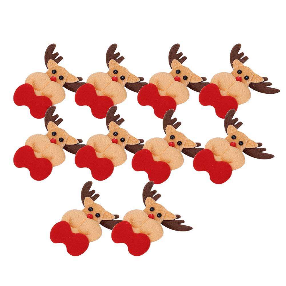 Christmas Deer Iron-On Clothing Patches - Festive DIY Embroidered Patches for Jackets, Hats & Bags | Holiday Decor for Pens, Watches & Christmas Tree Ornaments | Perfect for Xmas Gifts, DIY Crafts & Home Decoration