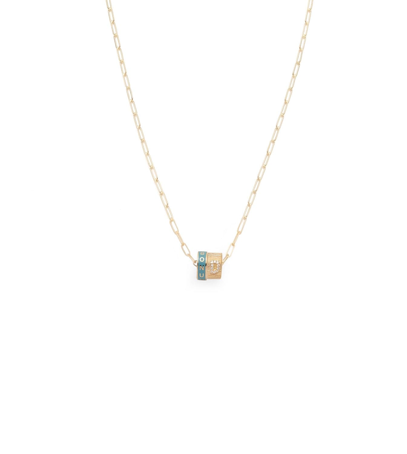 Revere & Pave Diamond Initial Heartbeat Necklace - Dainty Clip Chain Pendant for Women, Personalized Gift for Her | Perfect for Valentine's Day, Anniversary & Everyday Elegance