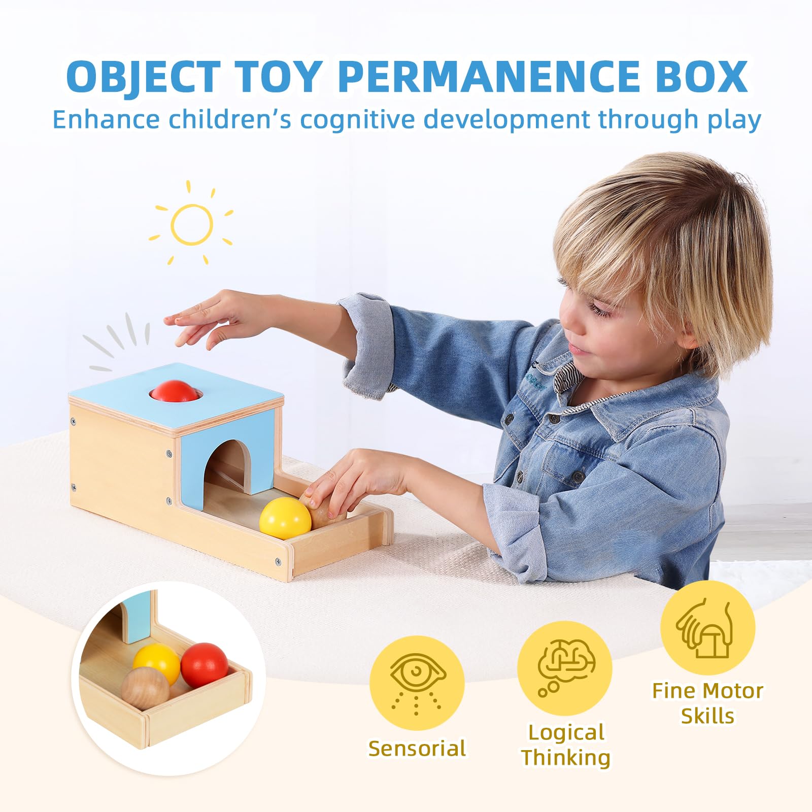 **Montessori Baby Toys for 6-12 Months – 7-in-1 Educational Learning Set for Toddlers (Soft Building Blocks, Object Permanence Box, Rattle, Texture Cards, Wooden Egg & Book) – Perfect for Early Development & Sensory Play**