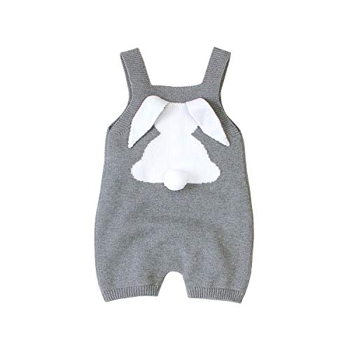 Back Bunny Onesie- Gray