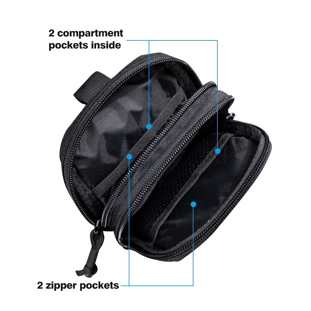 Tactical Molle EDC Pouch - Durable Utility Pouch for Military, Hiking & Outdoor Gear Organization | Perfect for Camping, Hunting & Survival Kits
