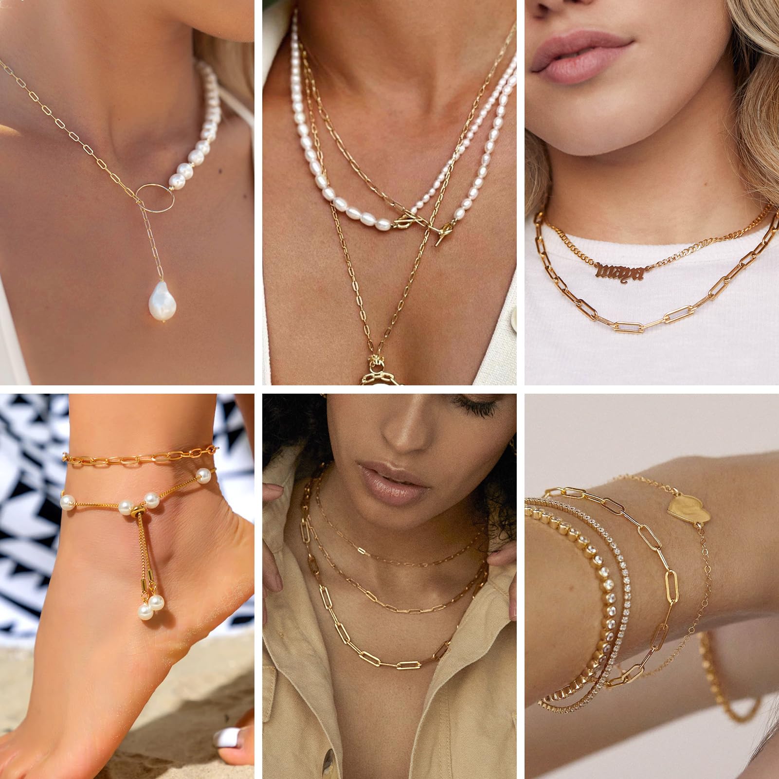 5M Gold Plated 304 Stainless Steel Paperclip Necklace Chain with Lobster Clasps & Jump Rings - Jewelry Making Supplies for Men & Women - Perfect for DIY Necklaces, Bracelets and Craft Projects