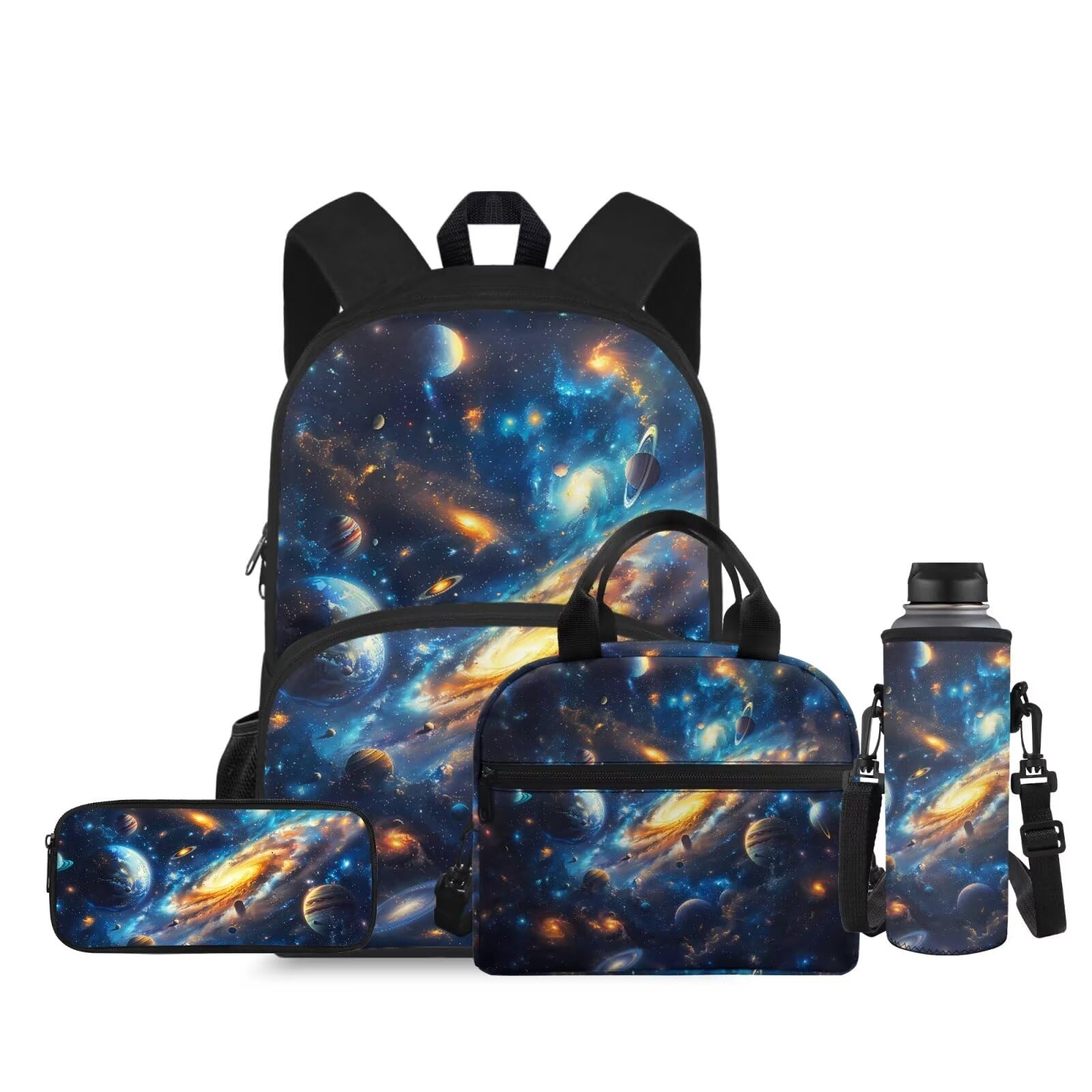 **Galaxy Themed Backpack Set for Kids - 15