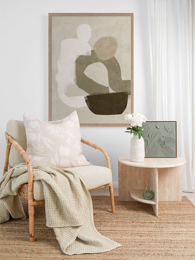At Ease Dark Brown Framed Art Print - Modern Wall Decor for Living Room, Bedroom & Office - Perfect for Home & Office Decoration