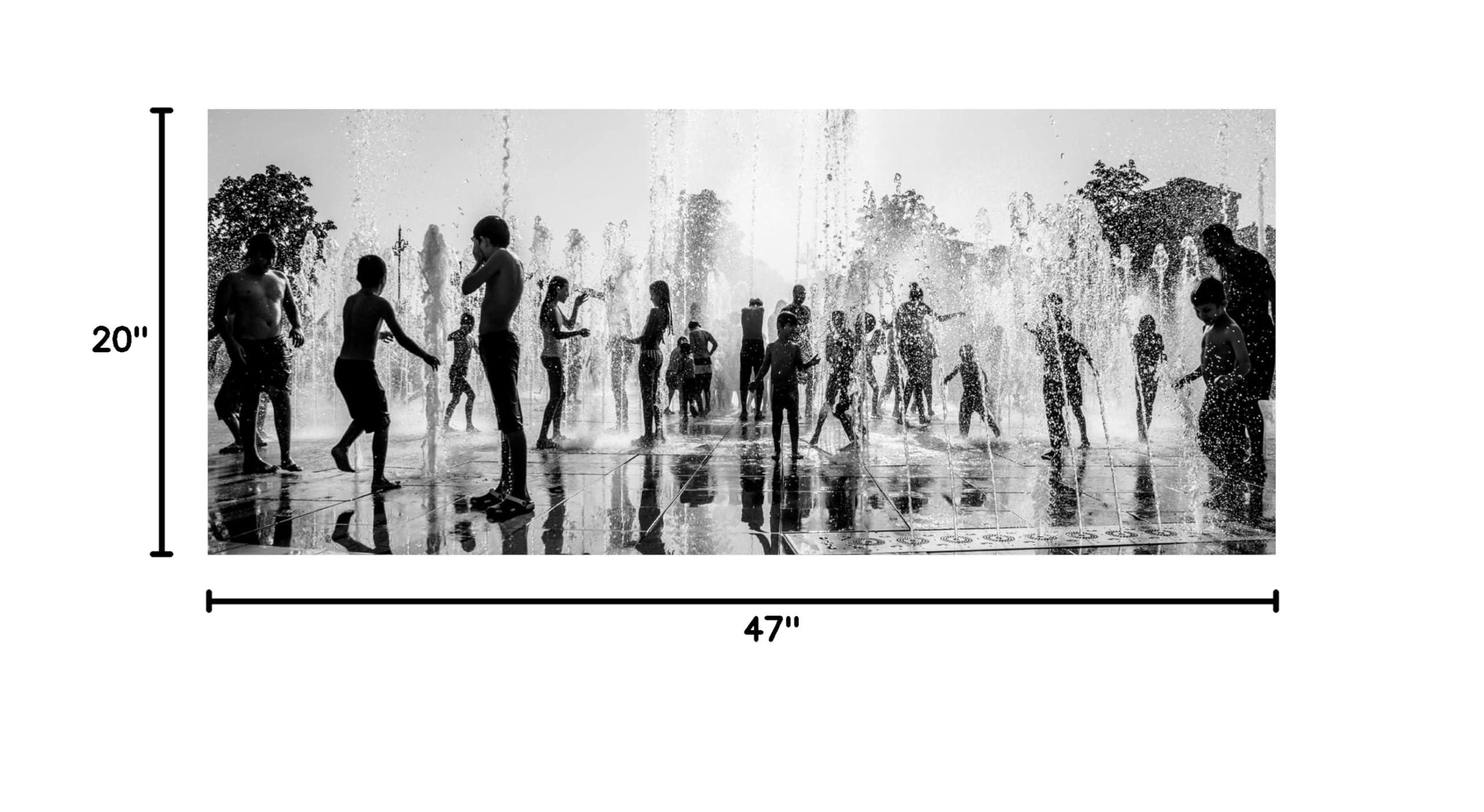 Trademark Fine Art 'Water Fun' Canvas Art by Devrim Unlu - Stunning Beach Wall Decor for Living Room, Bedroom & Office - Perfect Coastal Home Decor Gift