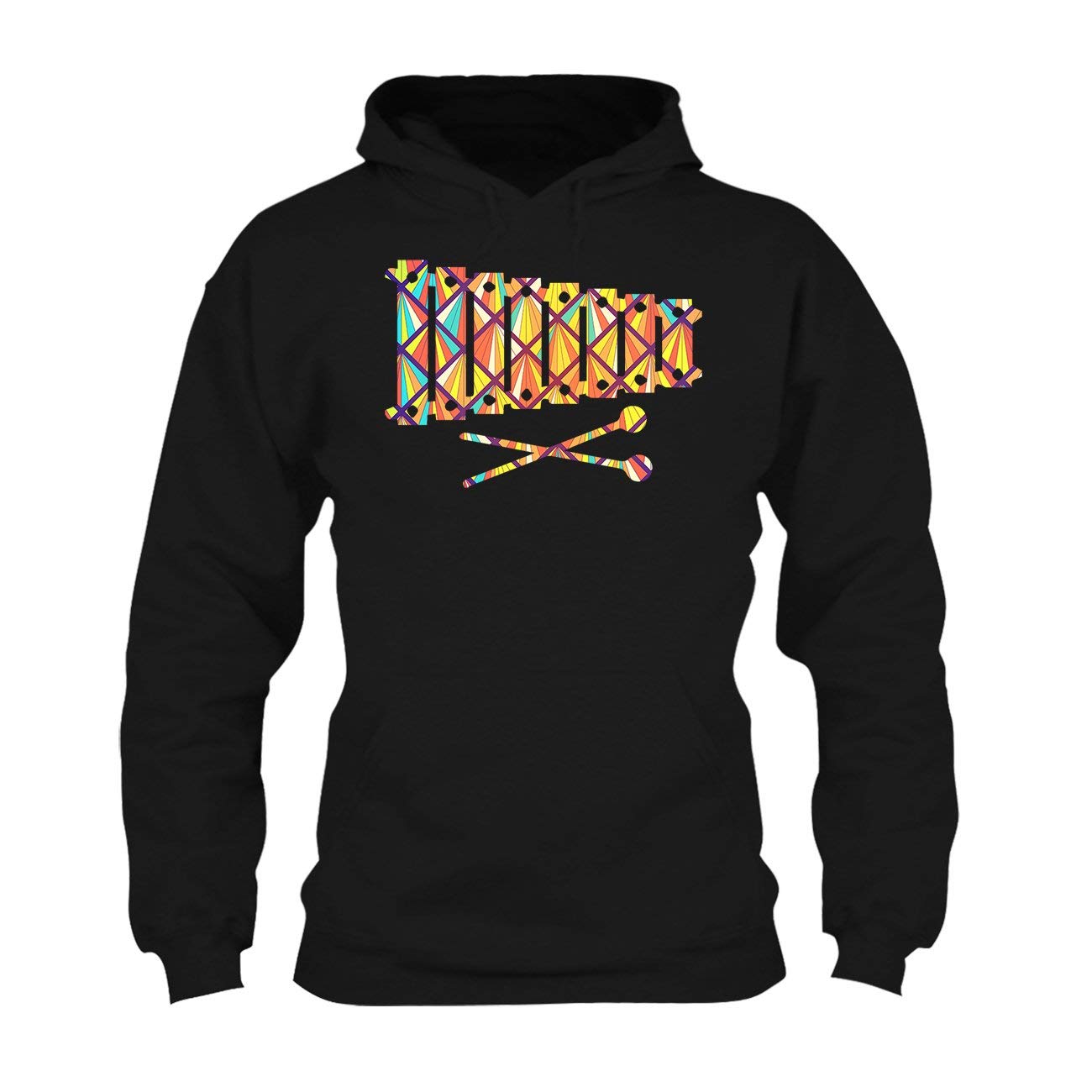 SeeSnow Geometric Xylophone Print Cotton T-Shirt for Men & Women | Music-Inspired Unisex Graphic Tee | Soft Breathable Cotton Shirt | Trendy Casual Wear for Concerts & Music Festivals | Perfect Gift for Musicians | Comfortable Daily Wear for Work & School | Great for Street Style, Casual Fridays, Weekend Outings & Parties