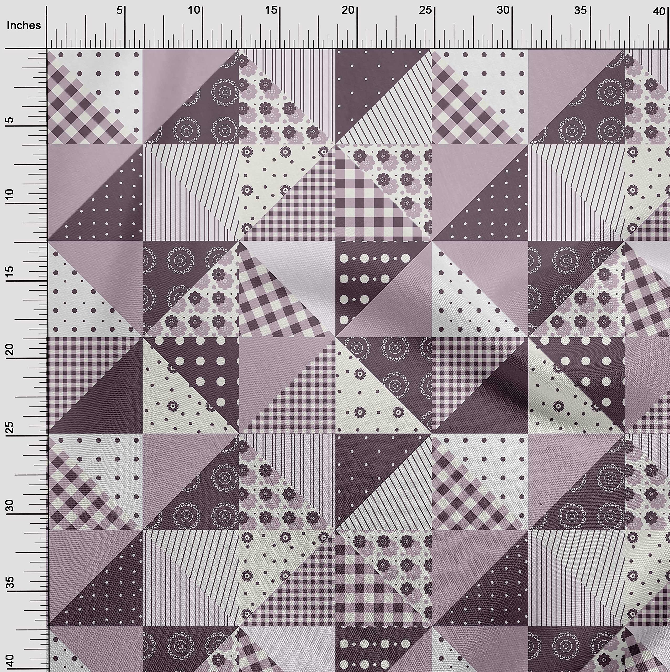 oneOone Georgette Viscose Mauve Fabric - 42 Inch Wide Printed Sewing Material by The Yard for DIY Clothing, Dresses & Home Decor Projects