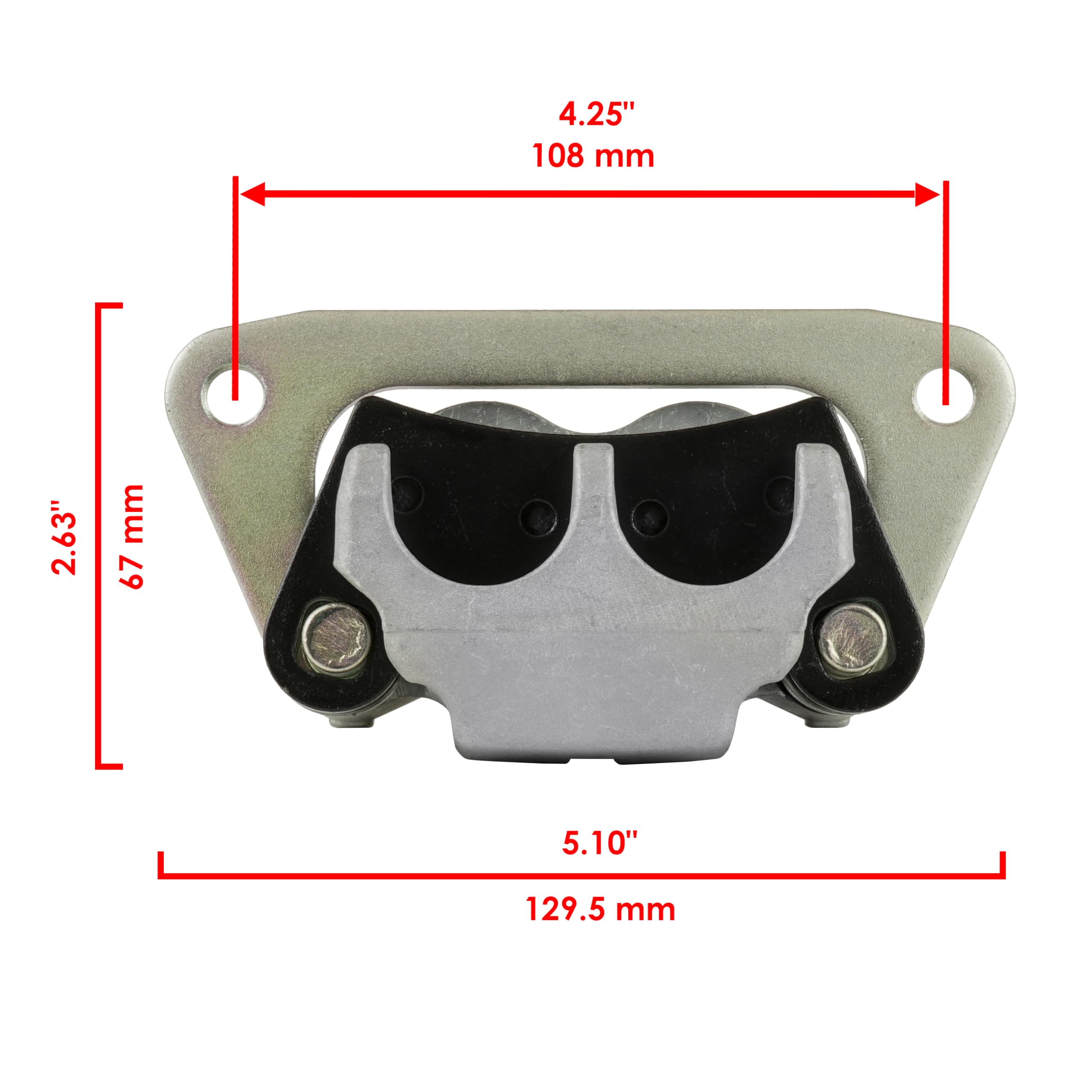 Caltric Front Left Brake Caliper Replacement for Polaris 1911529 - High Performance Braking System for ATV, UTV & Off-Road Vehicles