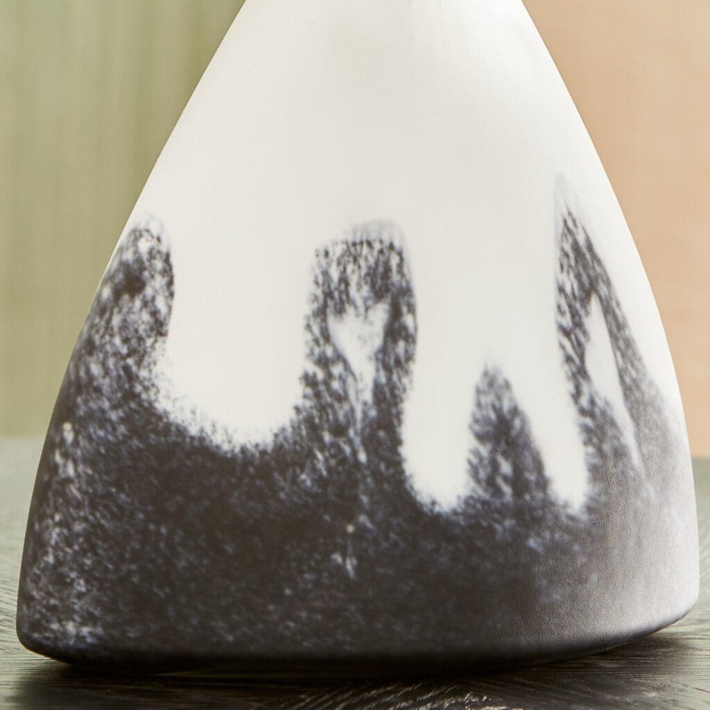 Cyan Design 11079 Mystic Falls Vase - Blue and White Ceramic Home Decor - Small Tabletop Vase for Flowers, Centerpiece, Wedding, Living Room, Dining Table Decor
