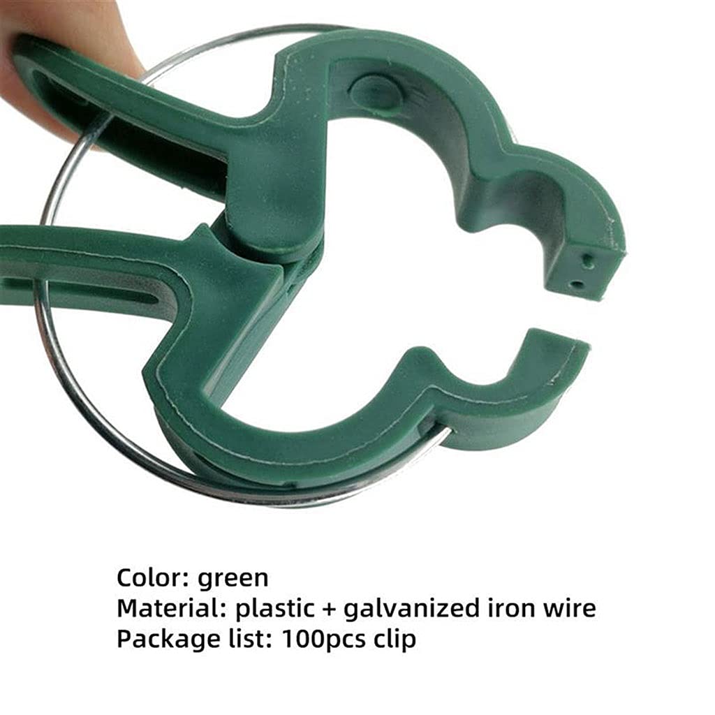 100PCS Plant Support Clips - Garden Flower Stem Clips for Orchids, Vines & Grafting - Heavy Duty Plant Stake Connectors for Outdoor Gardening & Greenhouse Use