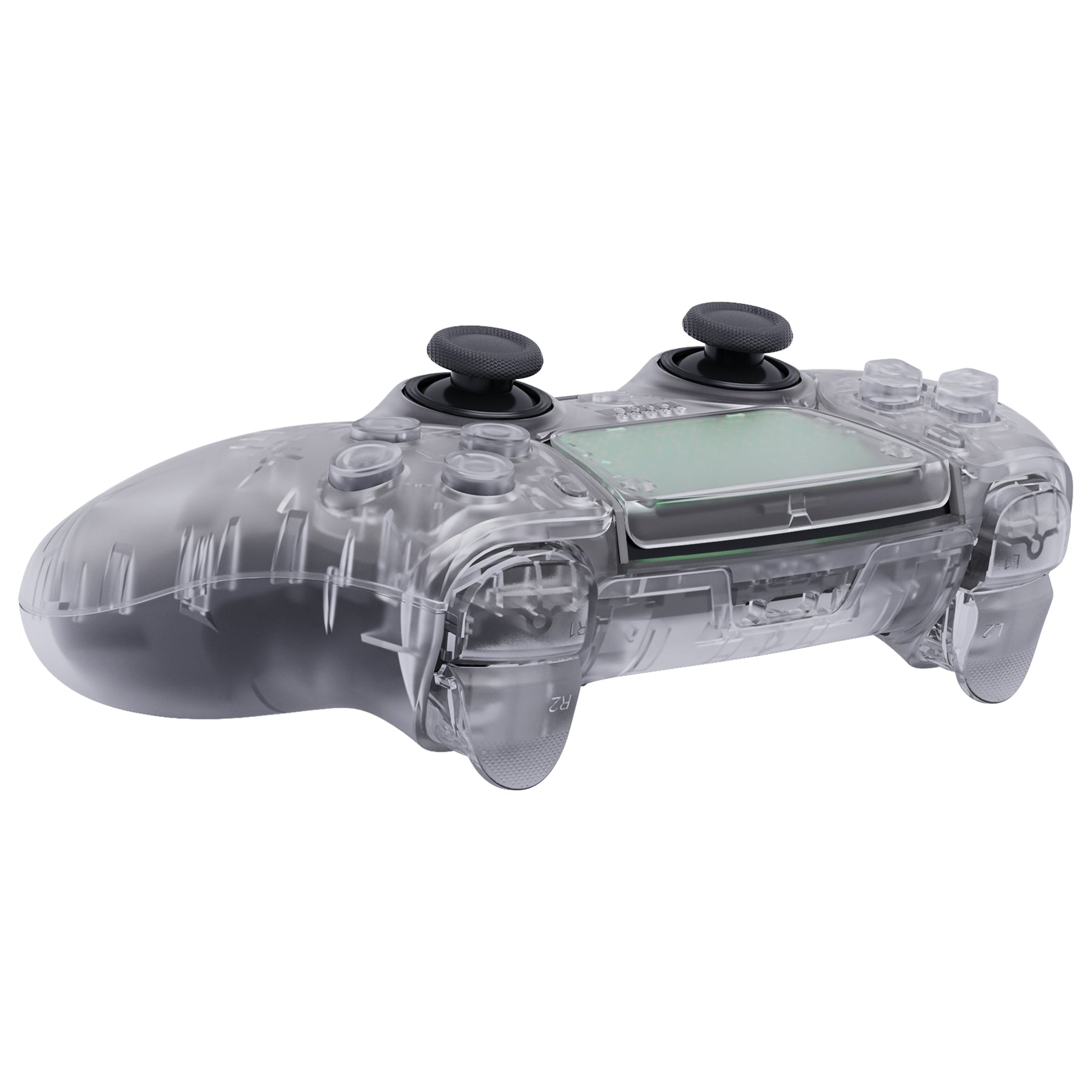 eXtremeRate Clear Full Housing Shell with Buttons & Touchpad Cover for PS5 Edge Controller - Custom Replacement Front & Back Plates | Gaming Accessories for Enhanced PS5 Edge Controller Experience