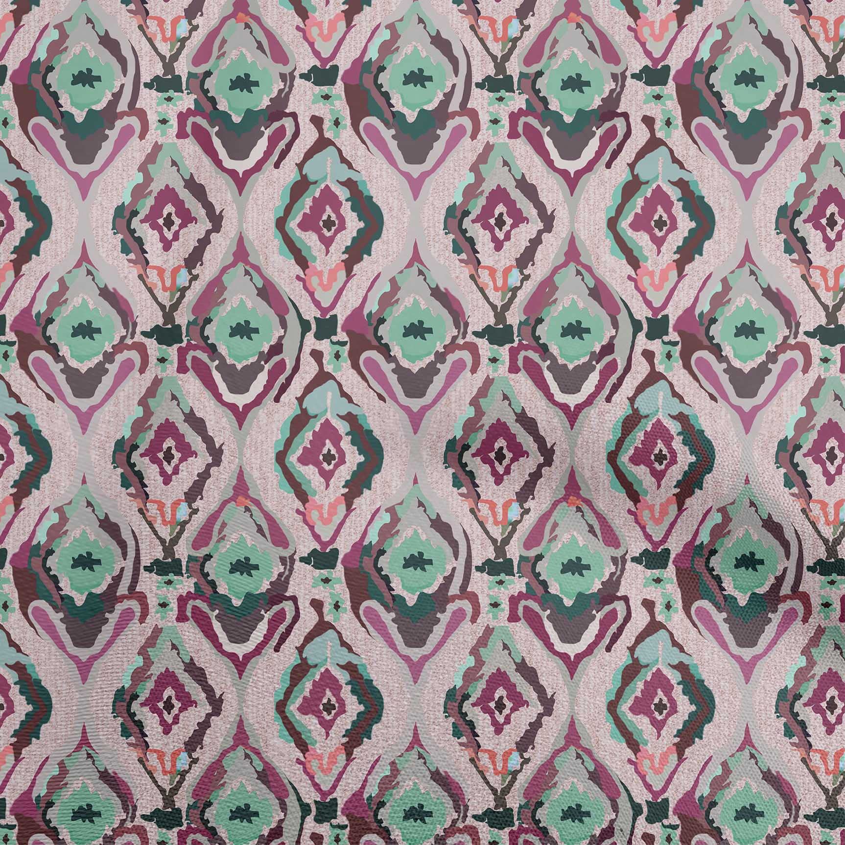 oneOone Polyester Spandex Pink Geometric Print Fabric by The Yard - 56 Inch Wide Dress Material for DIY Fashion & Home Decor Projects