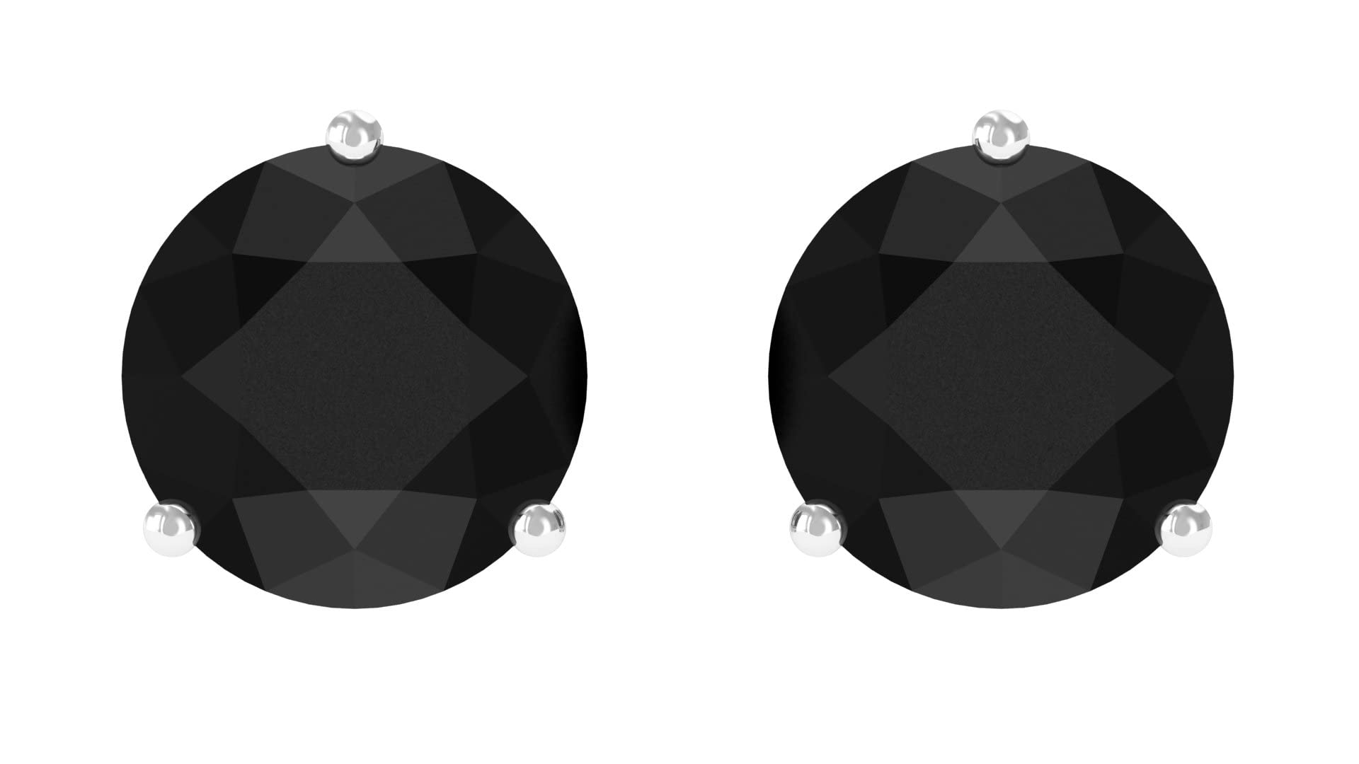 3/4 CT Black Onyx Solitaire Stud Earrings for Women - 4mm Minimalist December Birthstone Earrings in 14K Solid Gold - Perfect for Everyday Wear, Gift Giving & Special Occasions