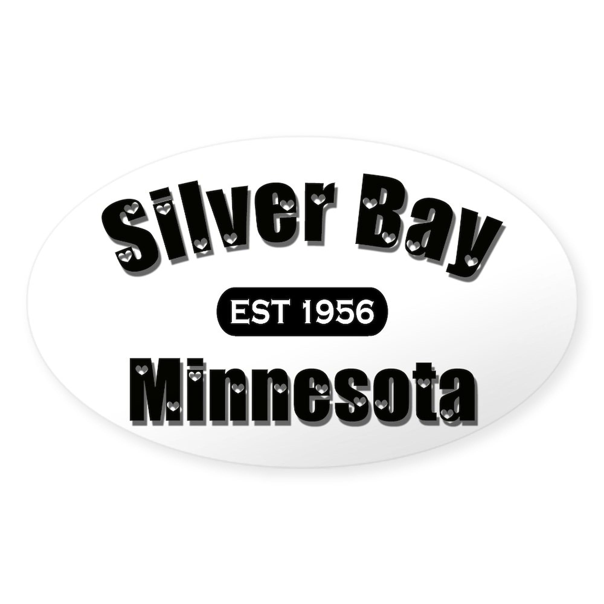 Vintage Silver Bay Established 1956 Oval Car Bumper Sticker - Waterproof Decal for Cars, Trucks, Laptops & Windows - Perfect for Travelers, Locals & History Enthusiasts