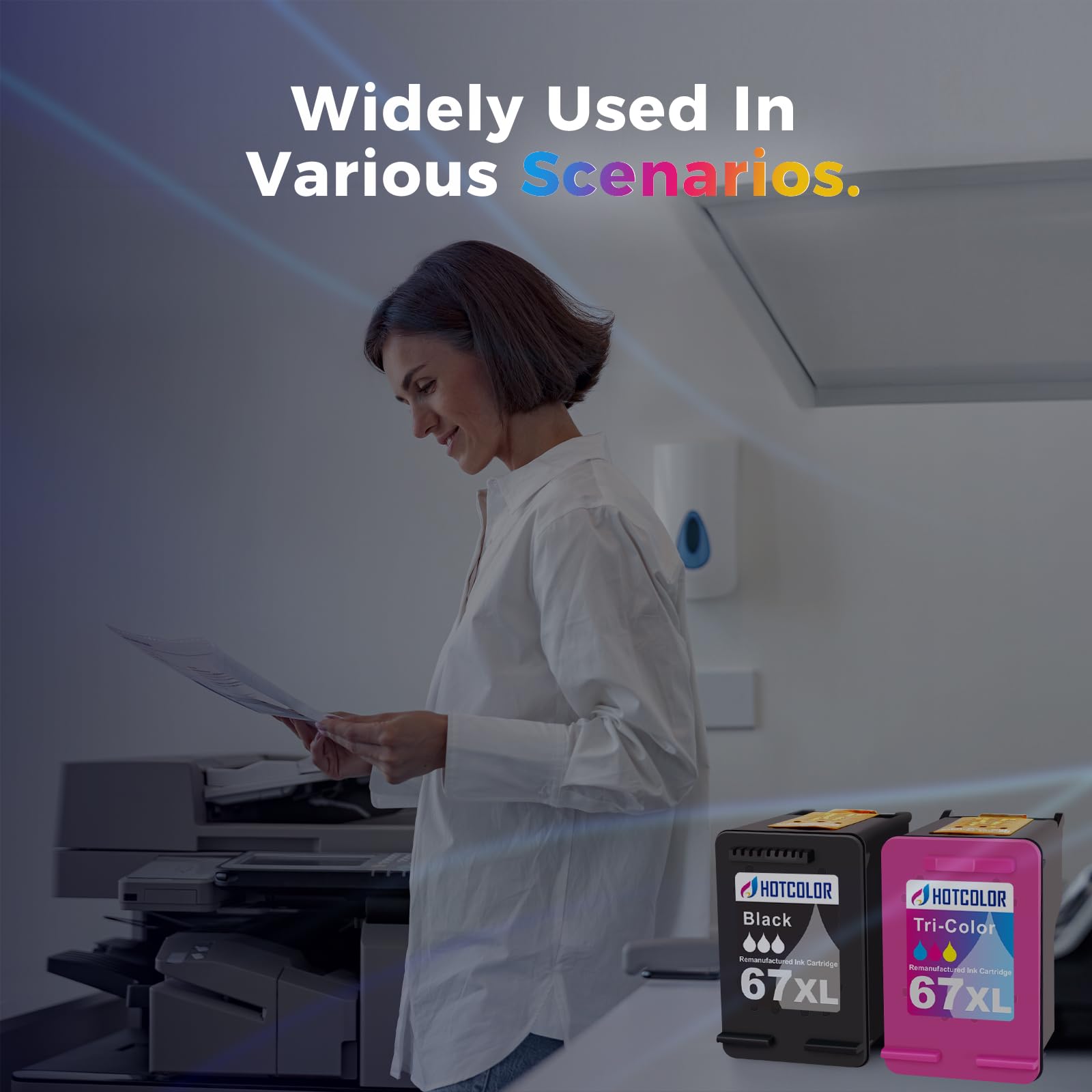 HP 67XL Ink Cartridge Replacement - Black & Color Combo Pack (2-Pack) for HP Envy 6055e, 6000, Deskjet 2755e, 4155e, Plus 4155/4158, Envy Pro 6455/6452 Printers | High-Yield Printing for Home & Office Use