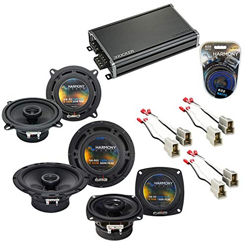 Harmony Audio Volkswagen Euro Van 93-99 OEM Replacement Speakers Bundle with CXA360.4 Amplifier - Premium Car Audio Upgrade for VW Eurovan, Perfect for Road Trips & Music Enthusiasts
