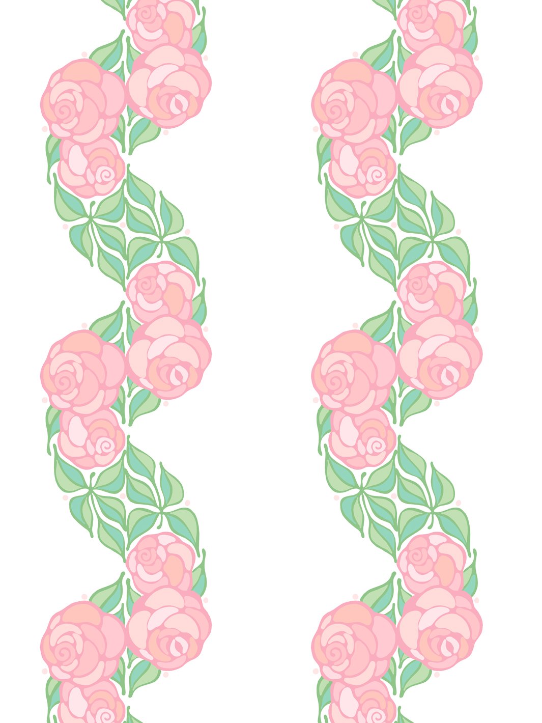 Barbie™ Ballet Slipper Floral Stripe Wallpaper - Elegant Peel and Stick Wall Decor for Girls' Bedroom, Nursery, or Playroom