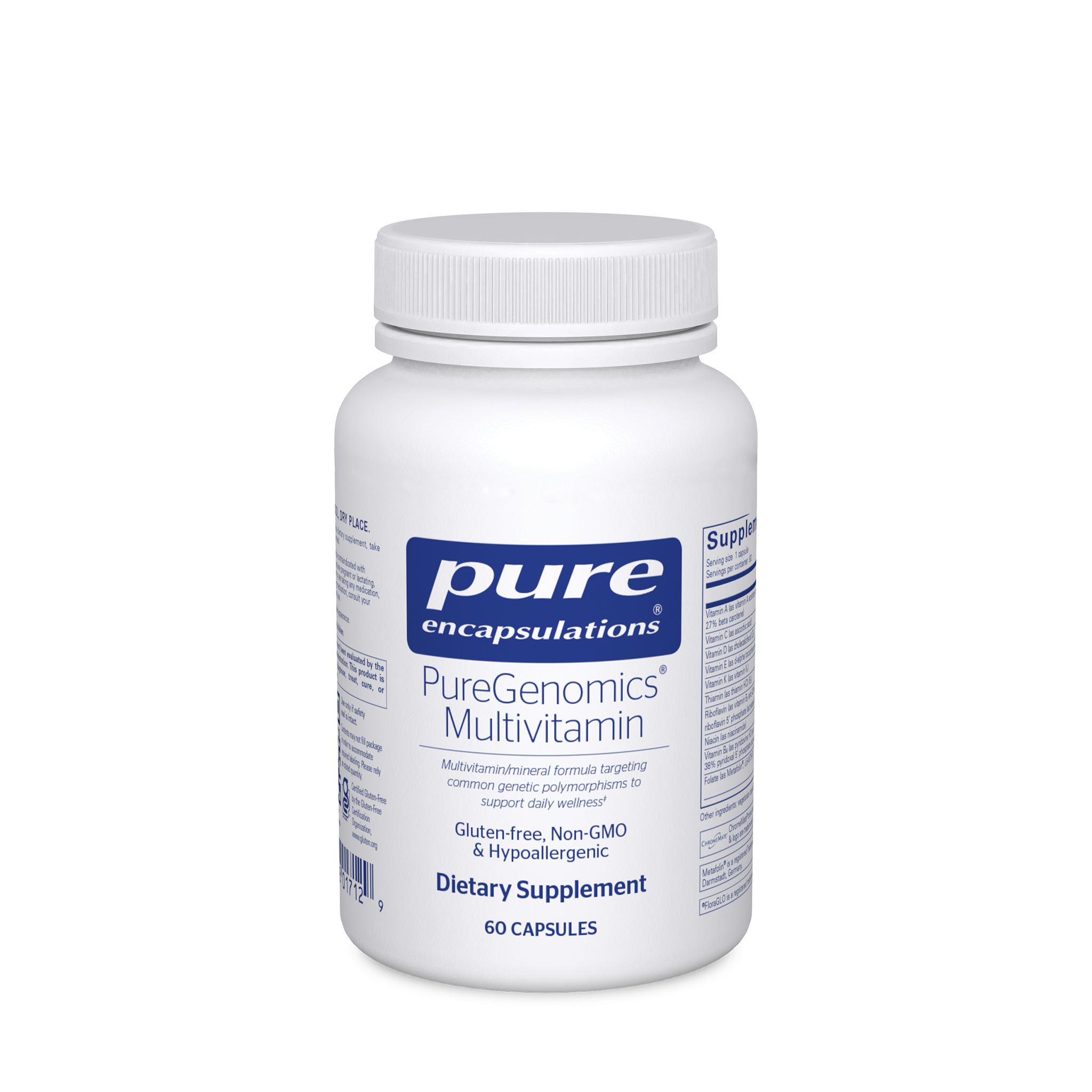 Pure Encapsulations PureGenomics Multivitamin Supplement - 60 Capsules | DNA-Supporting Formula with Methylated B Vitamins | Ideal for Daily Wellness & Genetic Nutrition Support