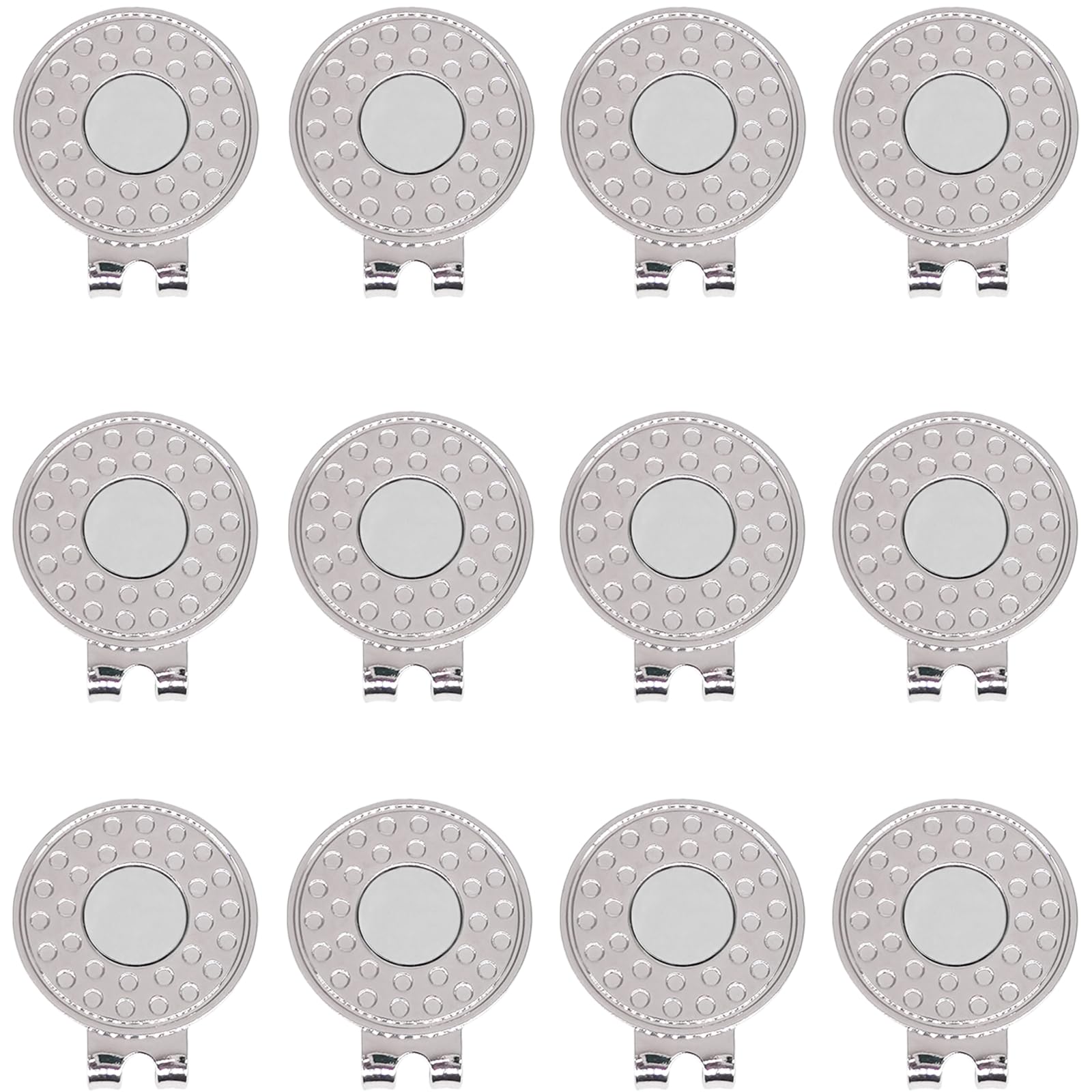 6/9/12/15PCS Magnetic Golf Hat Clips - Nickel-Plated Alloy Ball Marker Holders for Golf Hats, Caps & Gloves | Professional Golf Training Accessories | Perfect for Golf Courses, Driving Ranges & Practice Sessions