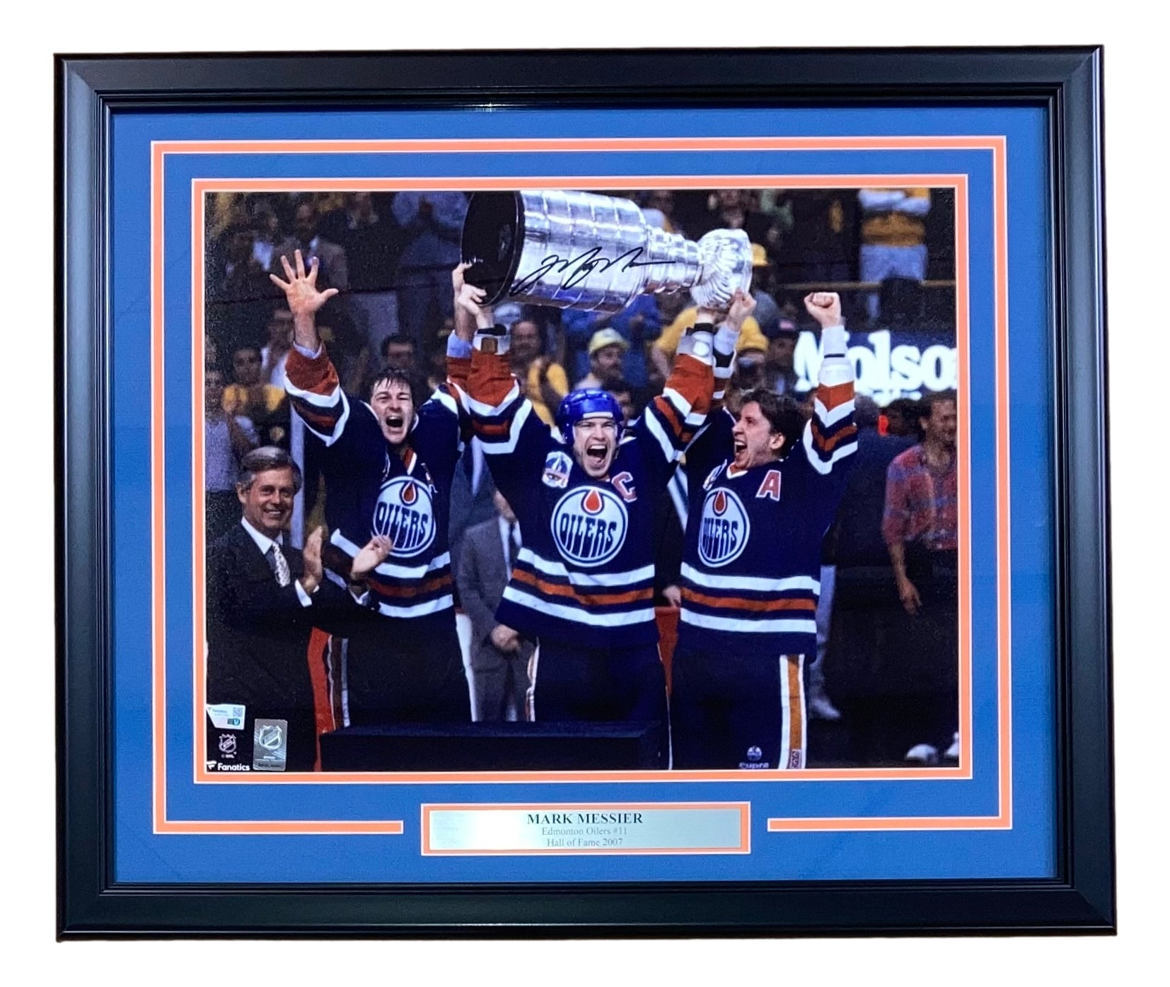 Mark Messier Autographed 16x20 Framed Photo - Edmonton Oilers Stanley Cup Champion - Limited Edition Collectible for Hockey Fans & Sports Memorabilia Enthusiasts - Perfect for Man Cave, Sports Bar, or Office Decor
