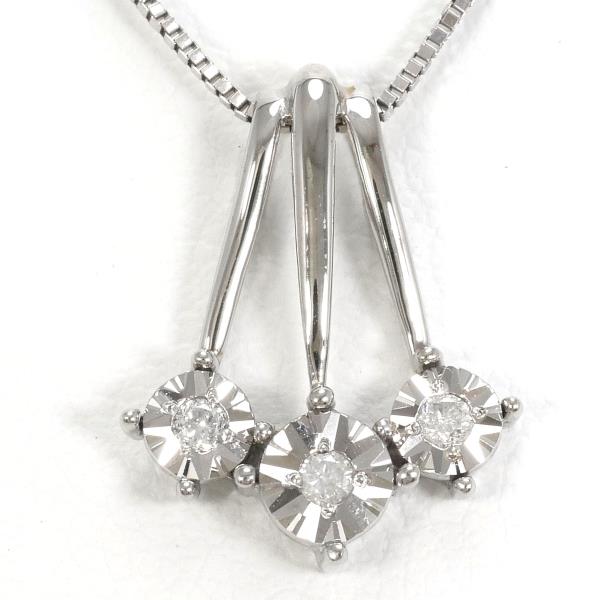 10K White Gold Diamond Necklace for Women - Elegant Dainty Pendant Necklace Jewelry Gift for Anniversary, Birthday & Valentine's Day - Perfect for Weddings, Parties & Special Occasions