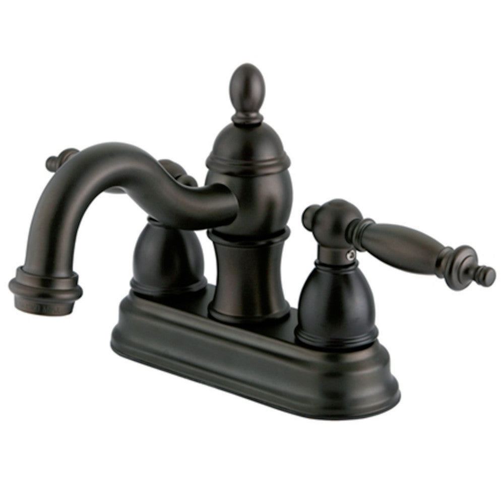 Kingston Brass KB3905TL Templeton 4-Inch Centerset Bathroom Faucet - Chrome Finish, Single Handle, Perfect for Bathroom Sink or Vanity Upgrade