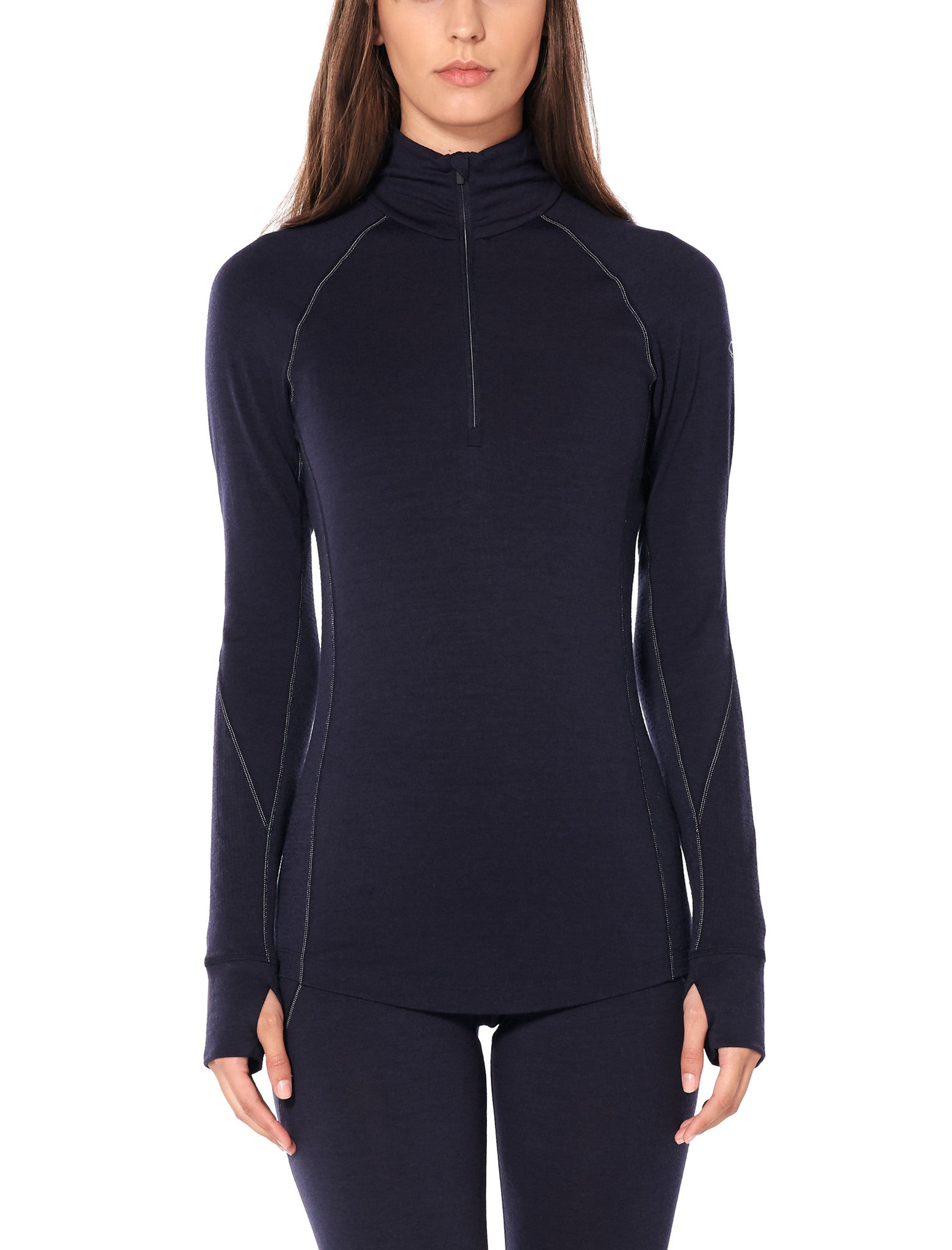 260 Zone Long Sleeve Half Zip Women's Thermal Base Layer - Cold Weather Running, Hiking & Outdoor Activities