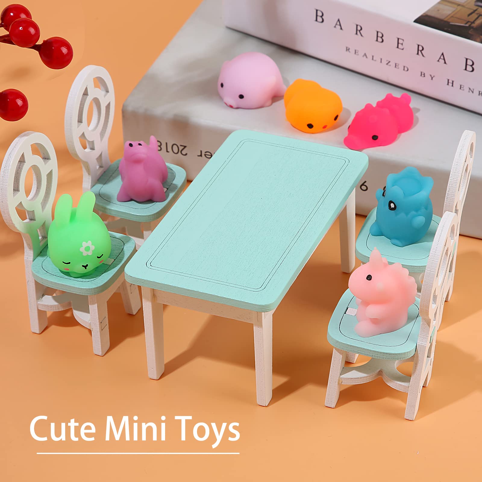 Bingcute 72 PCS Mochi Squishy Toys - Kawaii Squishy Animals for Kids, Party Favors, Classroom Prizes, Easter Basket Fillers & Stress Relief - Bulk Squishies for Sensory Play, Pinata Stuffers & Fidget Toys