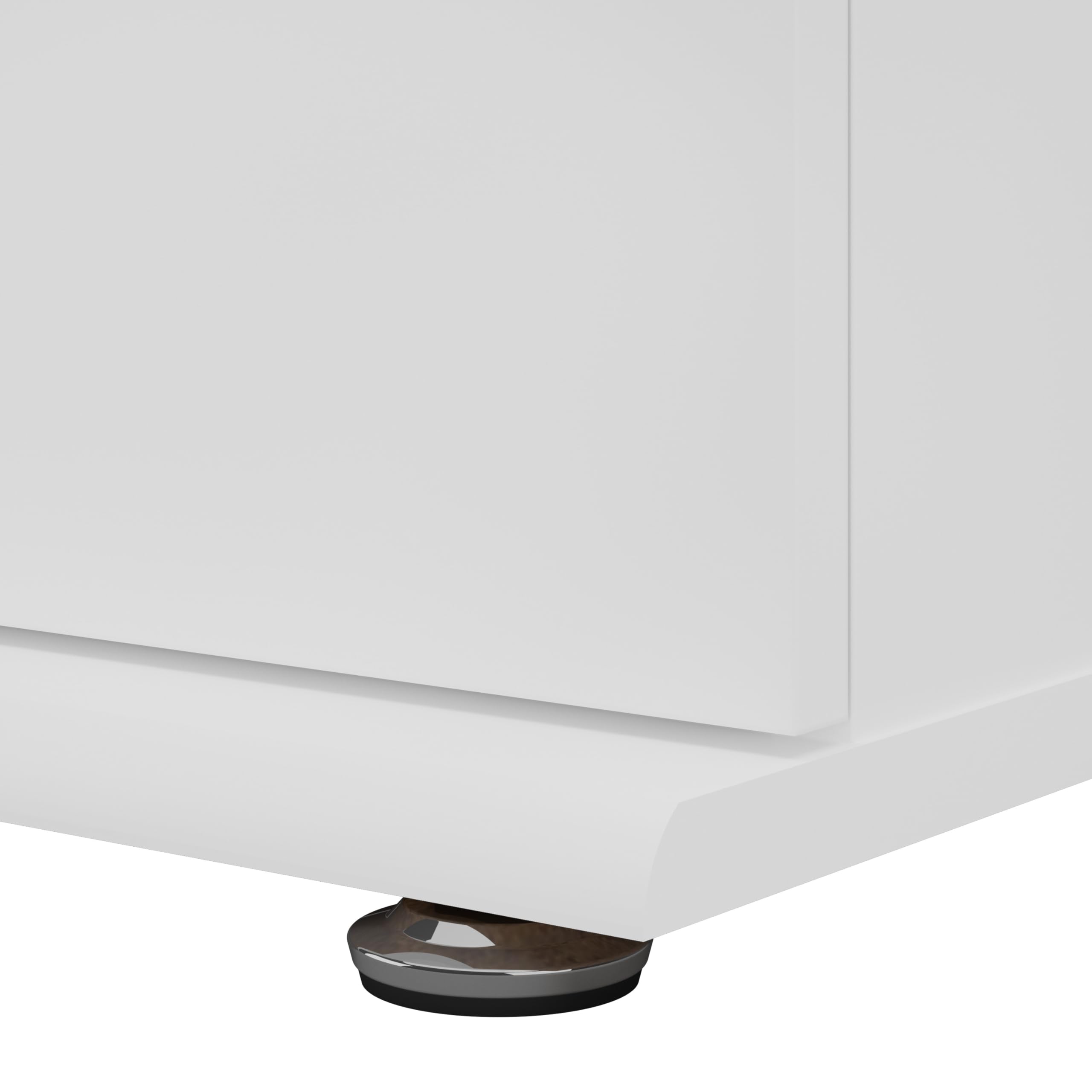 Bush Business Furniture Universal Laundry Room Storage Cabinet with Drawers - White | Organize Detergent, Cleaning Supplies & Household Items | Perfect for Laundry Rooms, Garages & Utility Spaces
