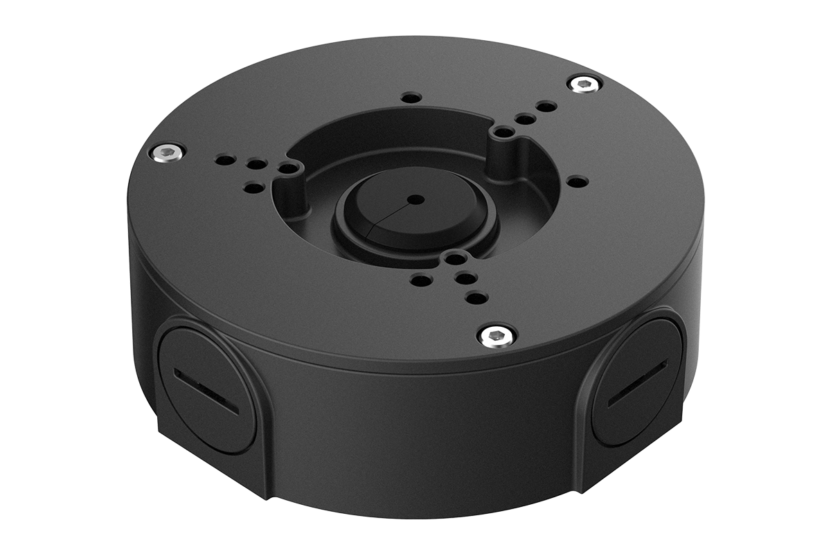 Outdoor Round Junction Box for 3 Screw Base Cameras - Weatherproof Metal Enclosure for Security Camera Installation | Perfect for Home, Office & Commercial Surveillance Systems