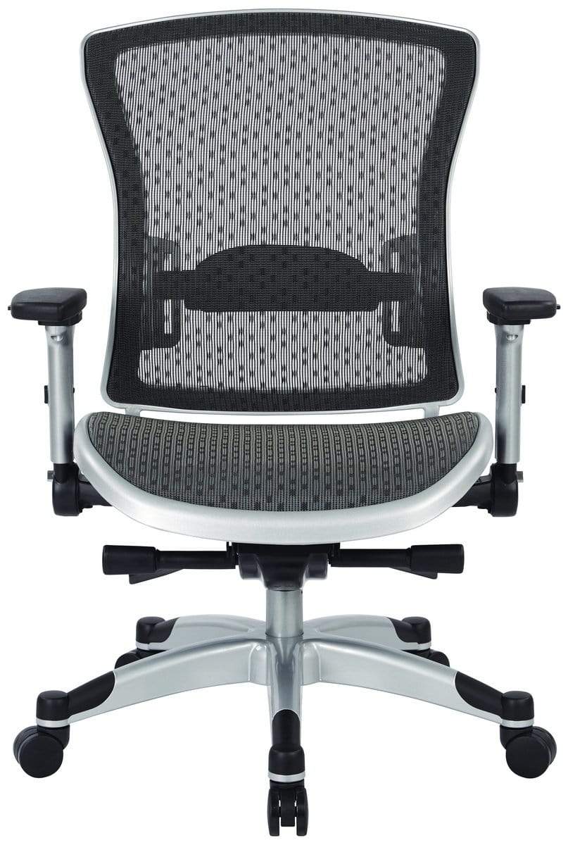 Ergonomic Executive Office Chair with Breathable Mesh Back & Flip-Up Arms - Adjustable Height & Lumbar Support for Home & Office Workspaces [317 R22C6KF6] - Perfect for Long Hours of Comfortable Computer Work, Video Conferencing, and Productivity