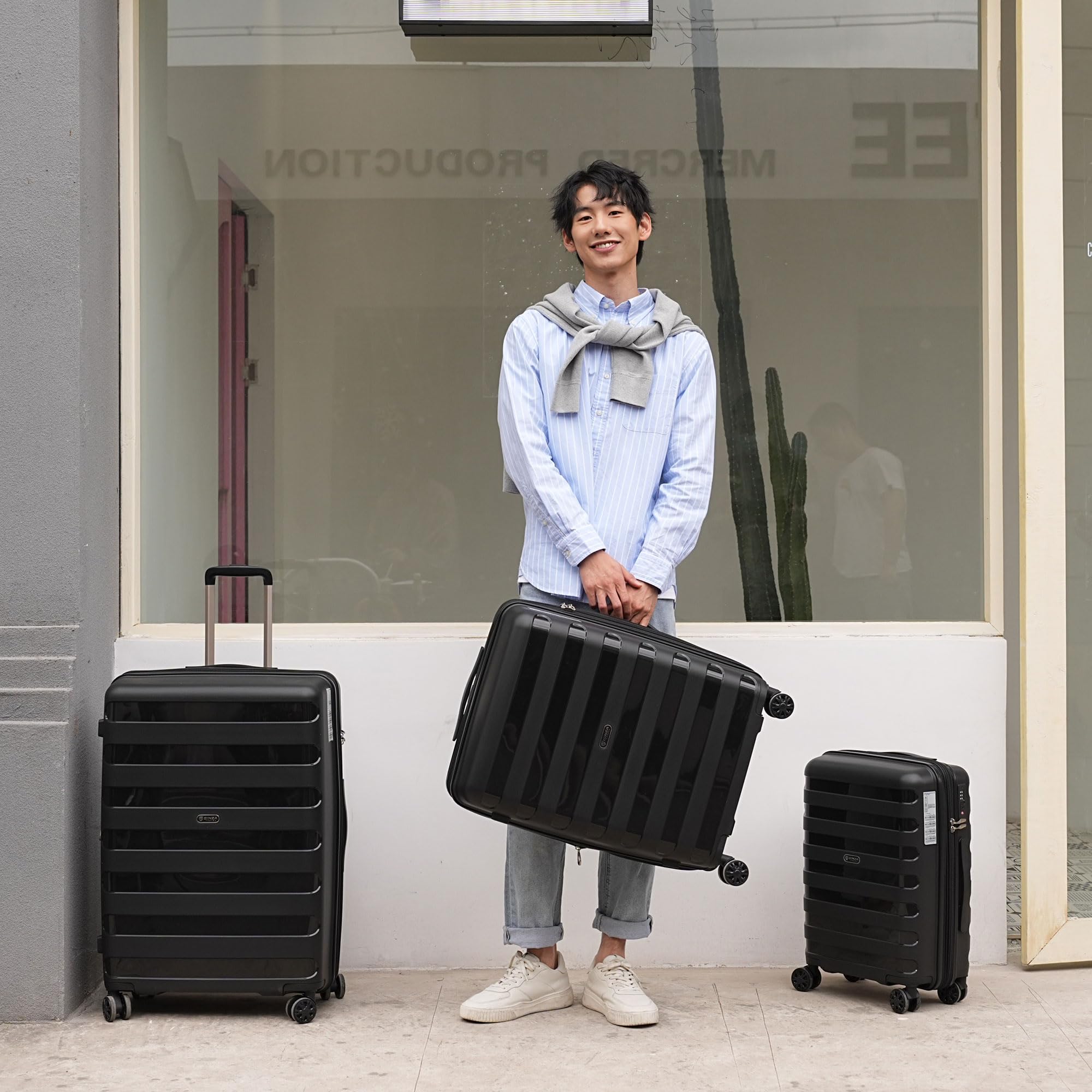 Expandable 2-Piece Luggage Set with Spinner Wheels & TSA Lock - 20