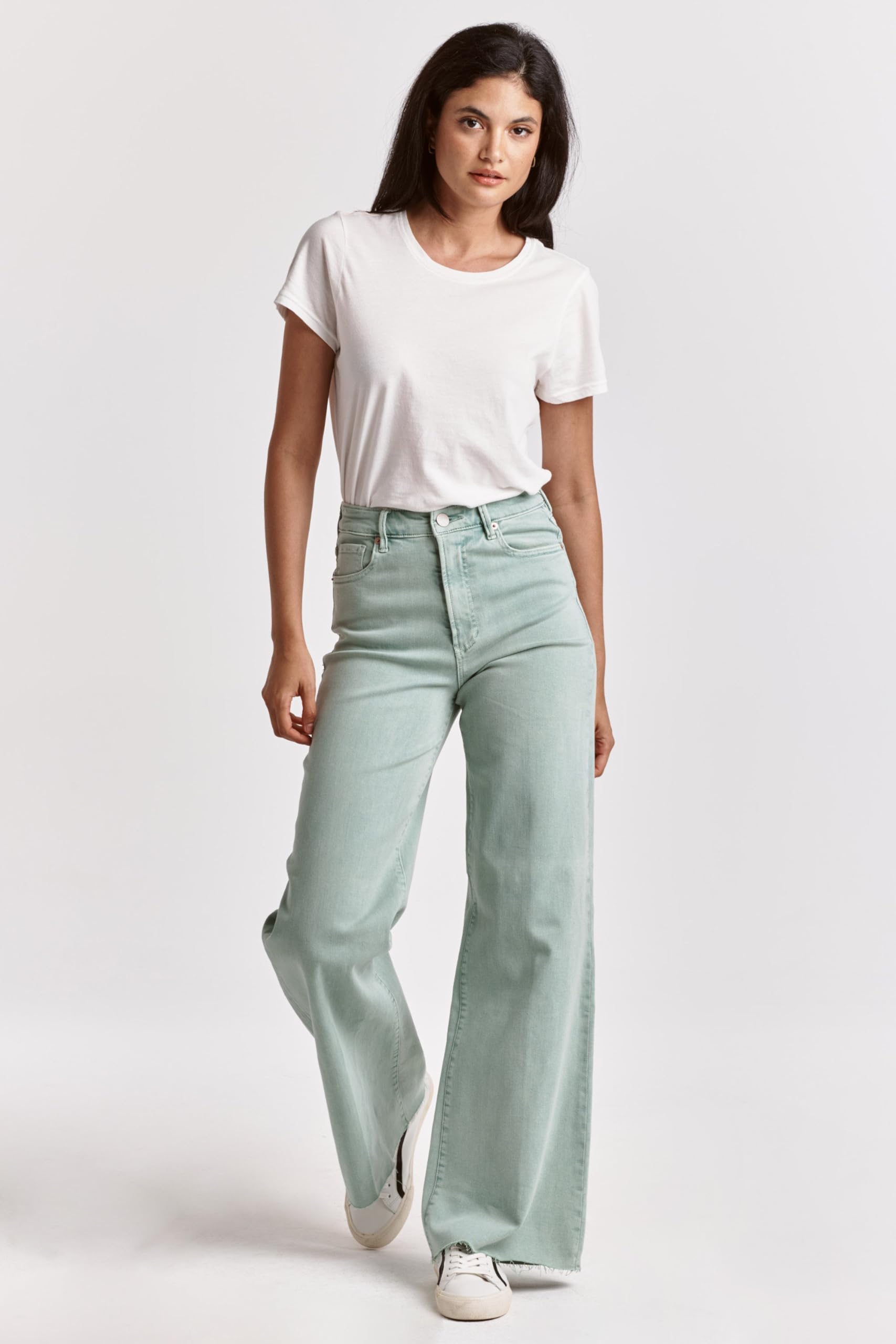 DEAR JOHN Fiona Women's High Rise Wide Leg Jeans - Comfortable Stretch Denim Pants for Casual Wear, Office & Weekend Outfits