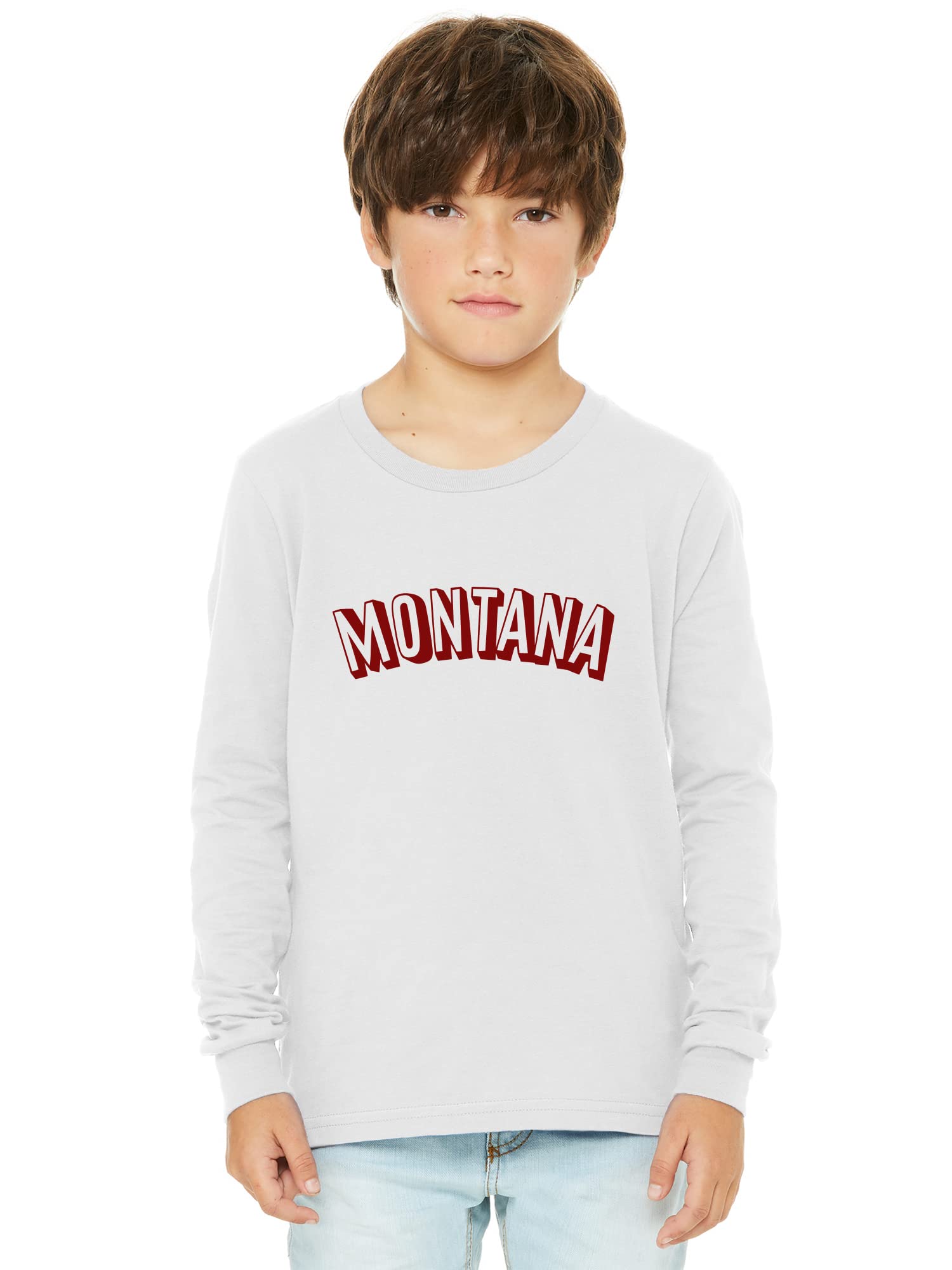 Daxton Youth Long Sleeve Montana Basic T-Shirt for Boys - Soft Cotton Comfort Shirt for School, Play & Everyday Wear