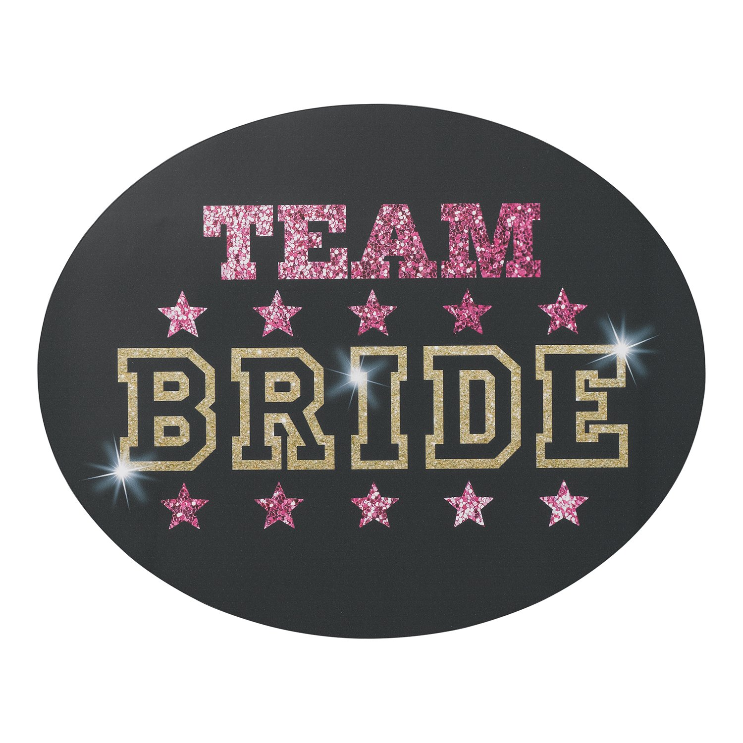Team Bride Repositionable Cling Stickers - Colorful Wedding Decorations for Bridal Showers, Bachelorette Parties & Wedding Planning