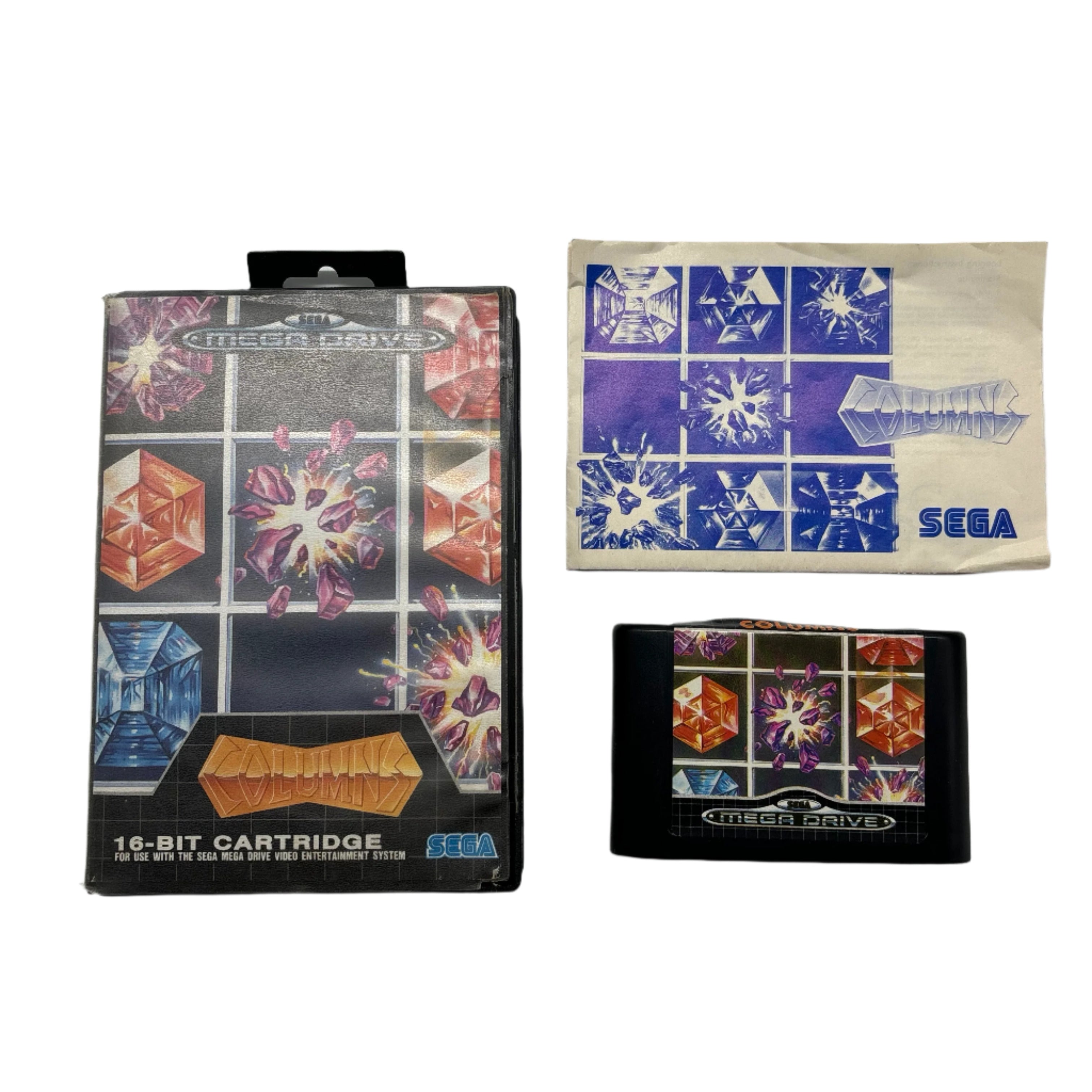 Original Sega Mega Drive Game Columns with Manual - PAL Version | Classic Puzzle Game for Retro Gaming & Collectors