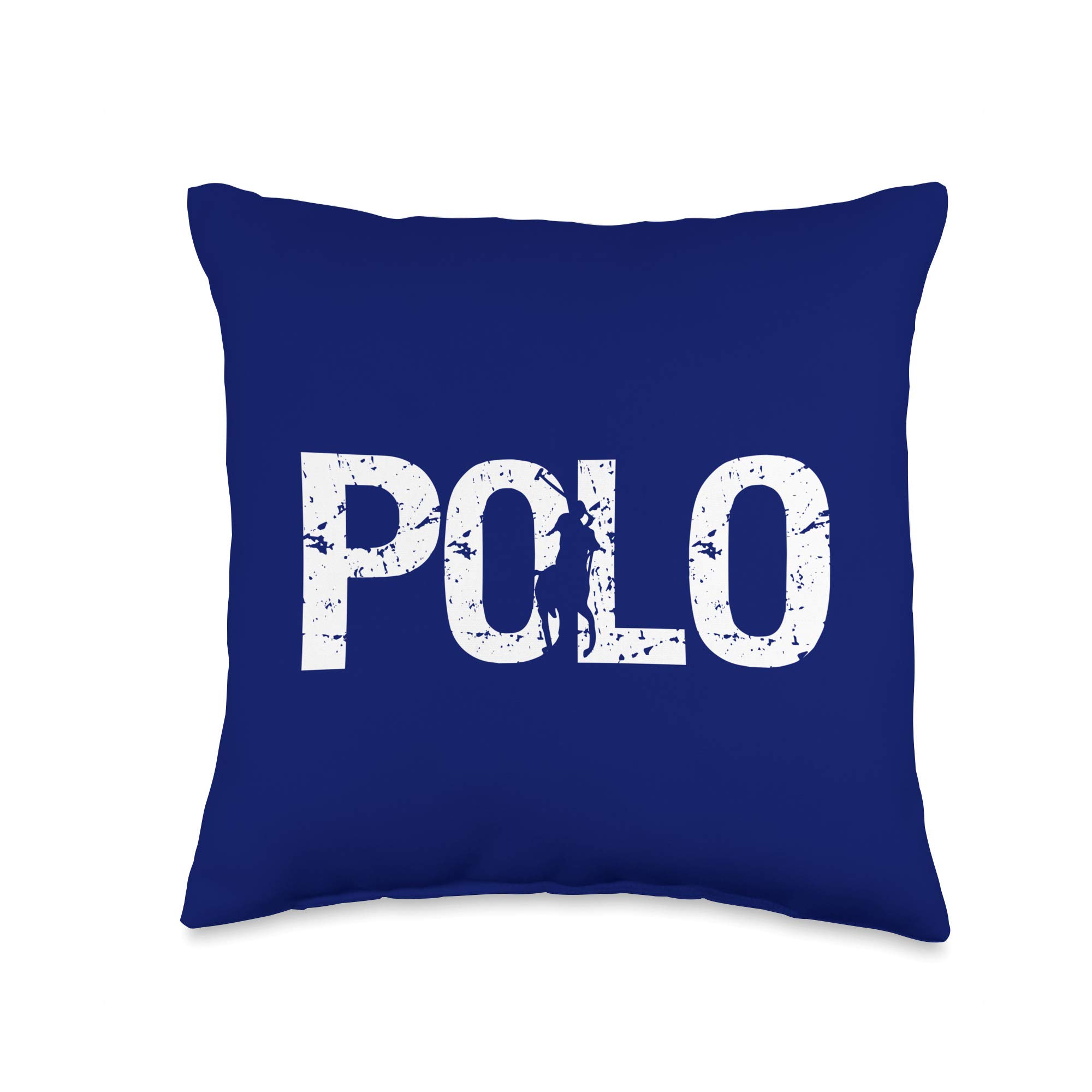 Vintage Distressed Polo Horse Lover Gifts - 16x16 Inch Multicolor Horseback Riding Throw Pillow - Perfect for Polo Players, Equestrian Home Decor & Farmhouse Living Room Accent