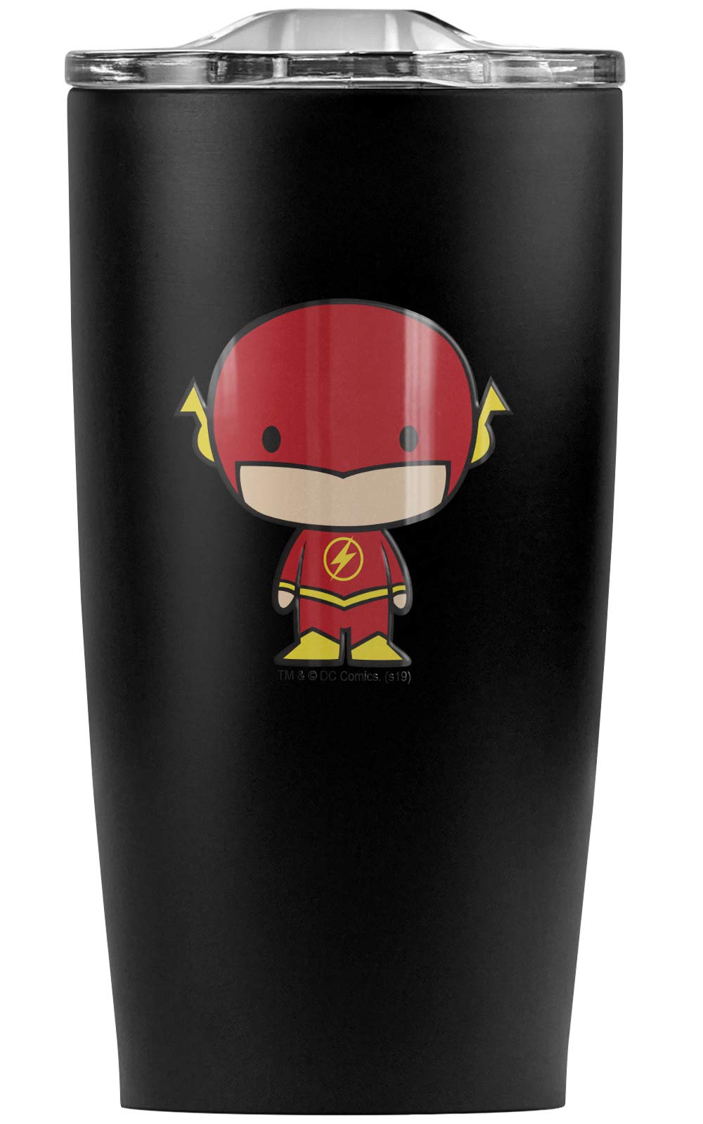 Justice League The Flash Chibi Stainless Steel Tumbler 20oz - Vacuum Insulated Double Wall Travel Mug with Leakproof Lid - Keeps Hot & Cold for Hours - Perfect for Coffee, Tea, Iced Drinks at Home, Office, Gym or Commuting