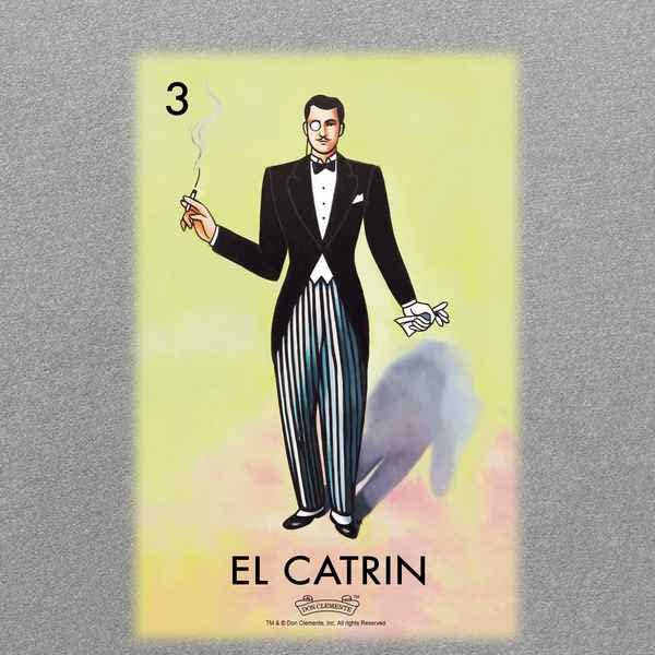 Pop Threads El Catrin Dandy Loteria Card Mexican Graphic T-Shirt for Men - Vintage Latino Style Cotton Tee - Perfect for Cinco de Mayo, Hispanic Heritage Month & Casual Wear