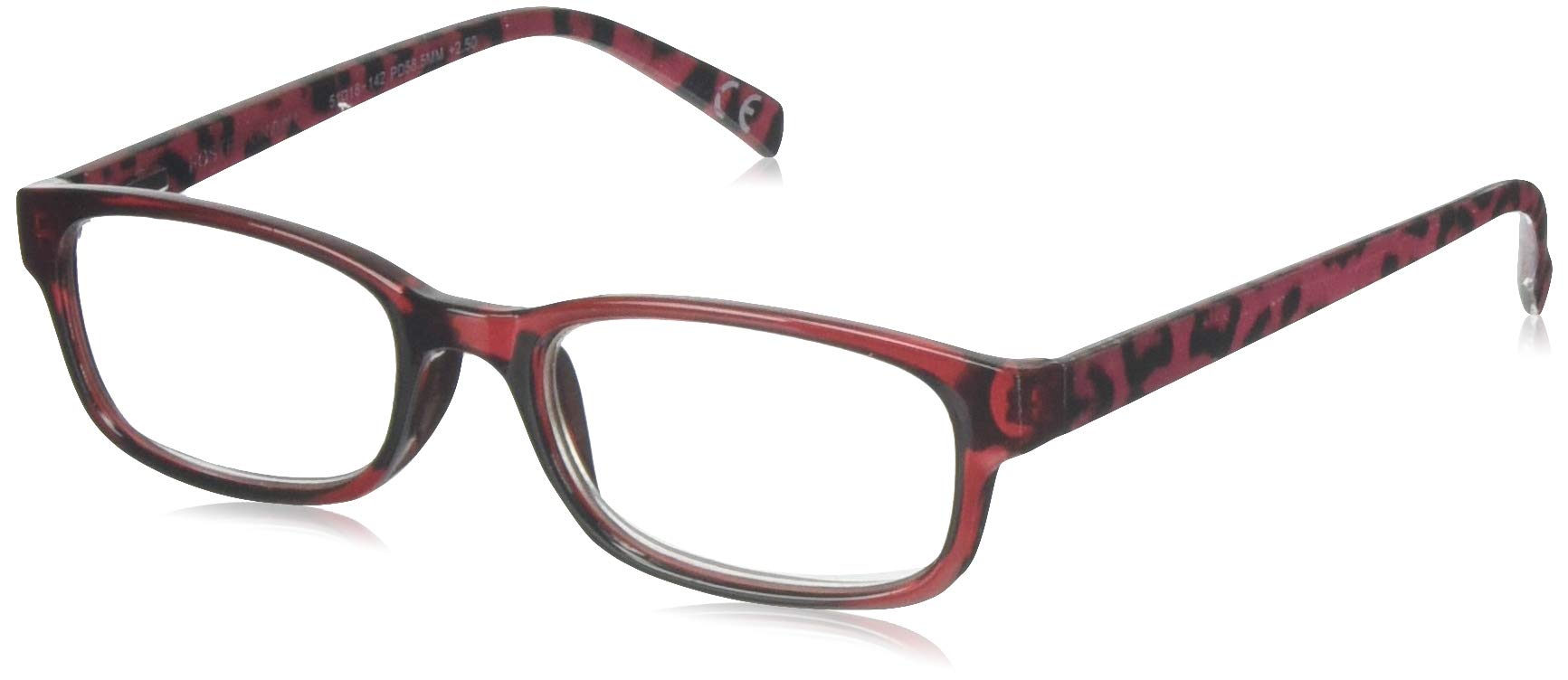 Foster Grant Adalia Women's Fashion Animal-Print Reading Glasses +2.50 Strength with Case - Stylish Eyewear for Reading, Work & Daily Use
