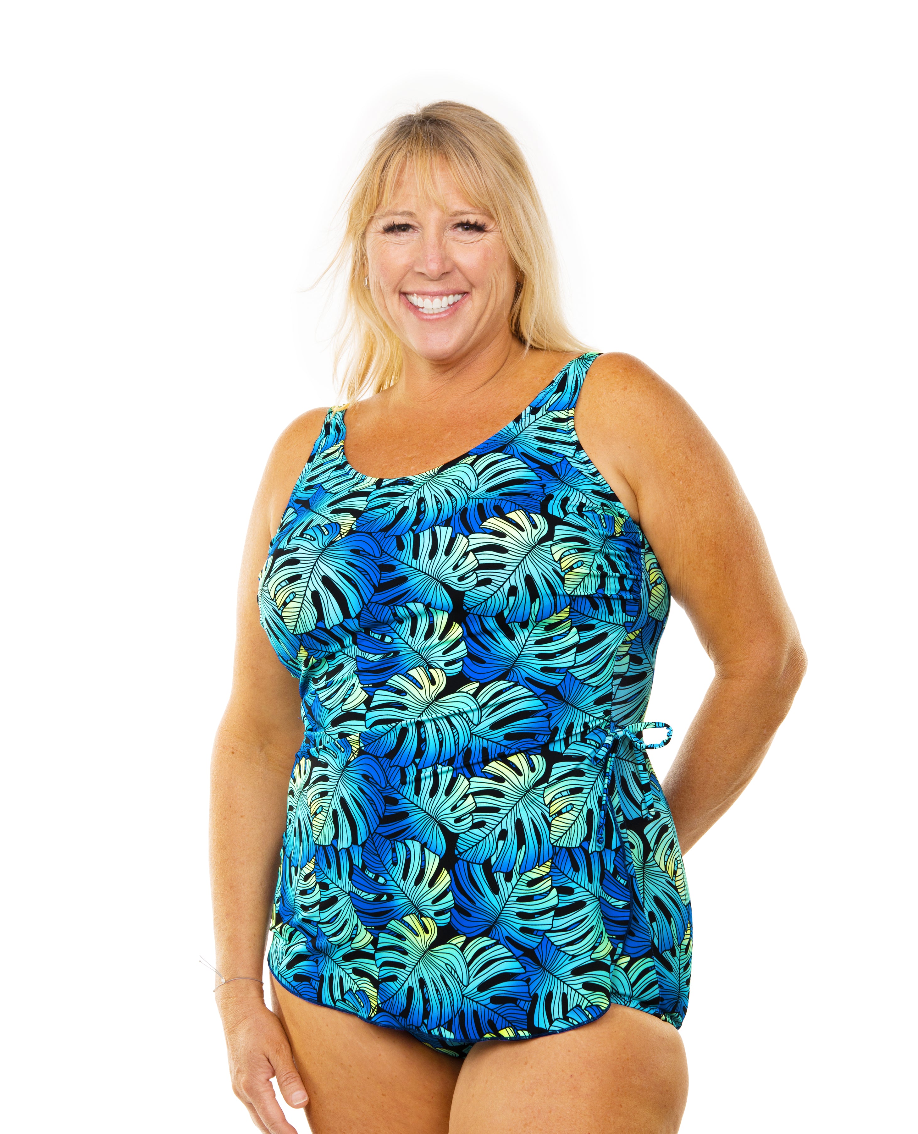 Classic Sarong Front Indigo Isle - Stylish Beach Wrap for Women, Perfect for Vacation, Poolside, and Summer Outfits