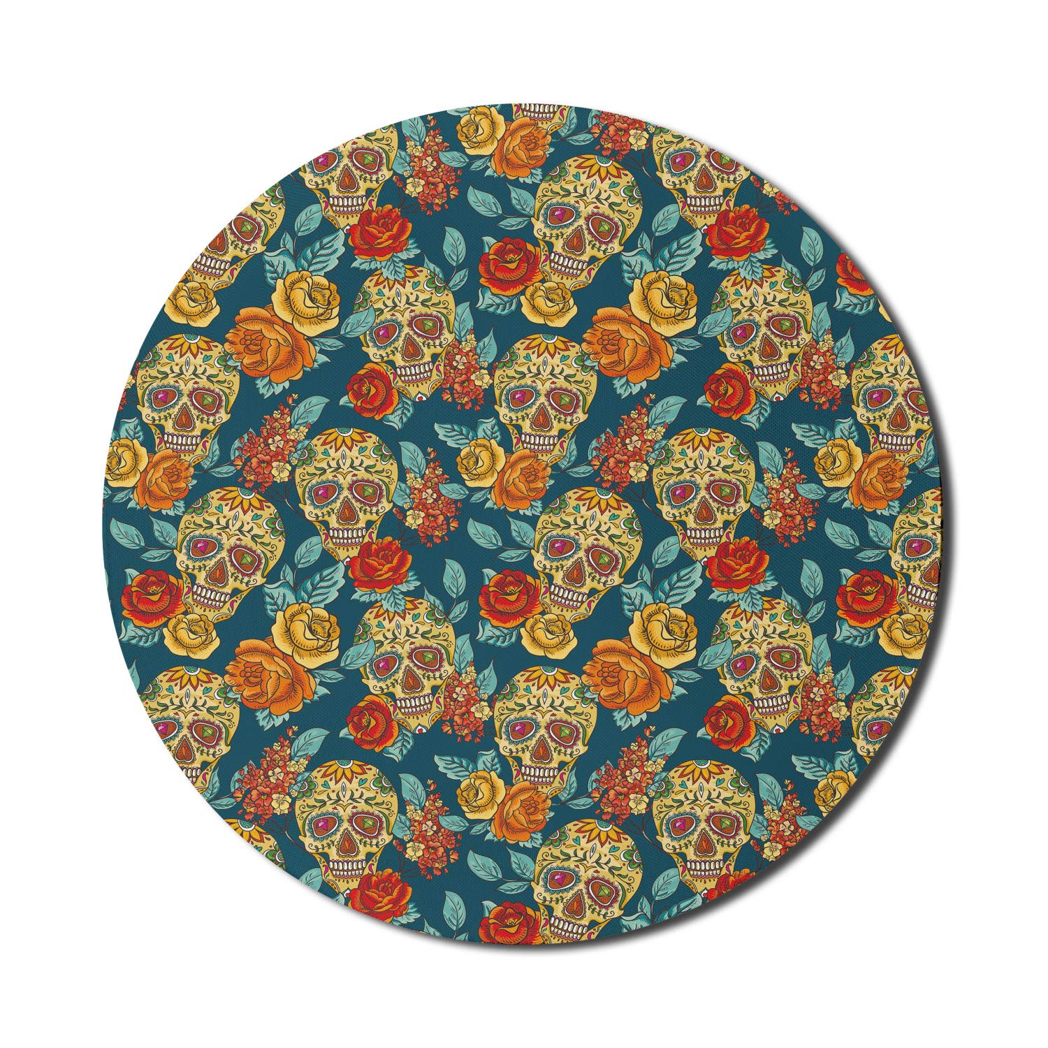 Ambesonne Round Non-Slip Gaming Mouse Pad - 8
