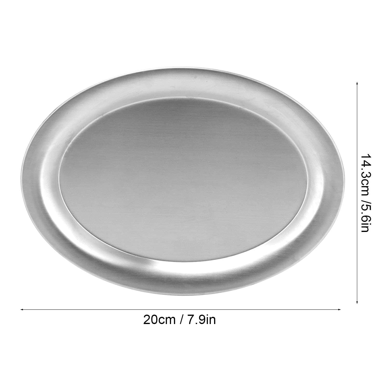 Premium Stainless Steel Small Oval Plate - Multi-Function Kitchen Serving Dish for Snacks, Bones, Appetizers | Perfect for Restaurants, Picnics & Home Dining