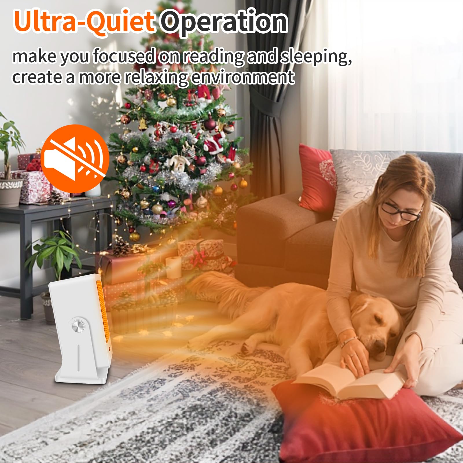 Portable 900W PTC Fast Heating Space Heater for Indoor Use - Adjustable 30° Angle, Lightweight Electric Heater for Office, Bedroom & Personal Use | Perfect for Desks, Small Rooms & Workspaces
