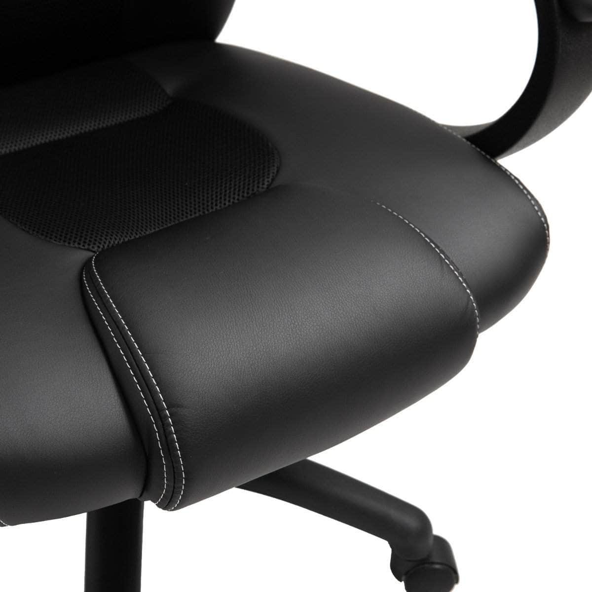 High Back Racing Style Office Gaming Chair - Adjustable Swivel Seat, Ergonomic Faux Leather Computer Desk Chair for Work & Gaming - Available in 3 Colors (Black/Red/Blue) - Perfect for Home Office, Gaming Setup & Streaming Studio