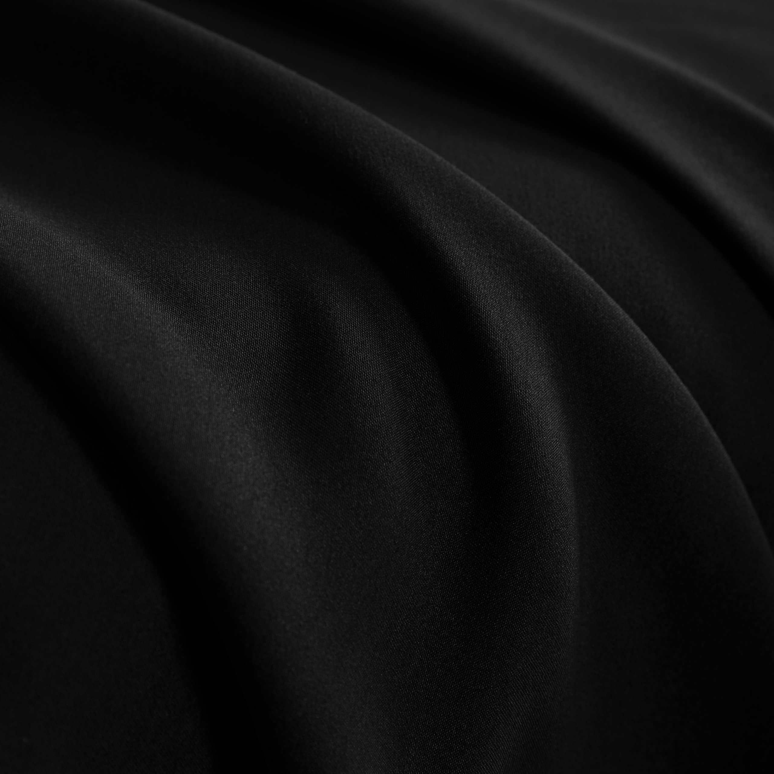 NTBAY 3-Piece 100% Microfiber Twin XL Sheet Set - Ultra Soft 1800 Thread Count, Wrinkle & Fade Resistant, Deep Pocket Fitted Sheet (1 Flat, 1 Fitted, 1 Pillowcase) - Perfect for Dorms, Guest Rooms & Cozy Bedrooms - Black